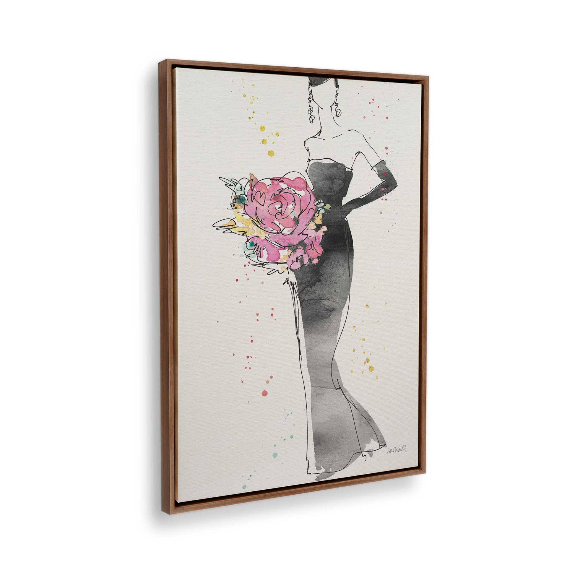 [Color:Walnut], Picture of the corner of the art