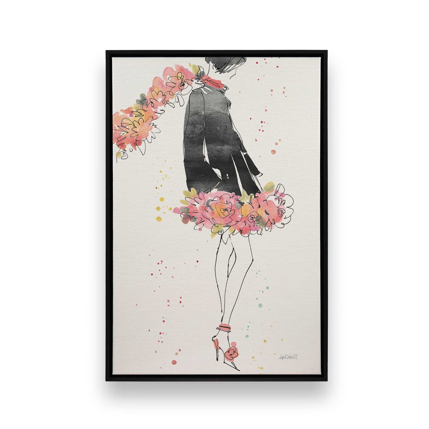 [Color:Satin Black], Picture of art in a Satin Black frame