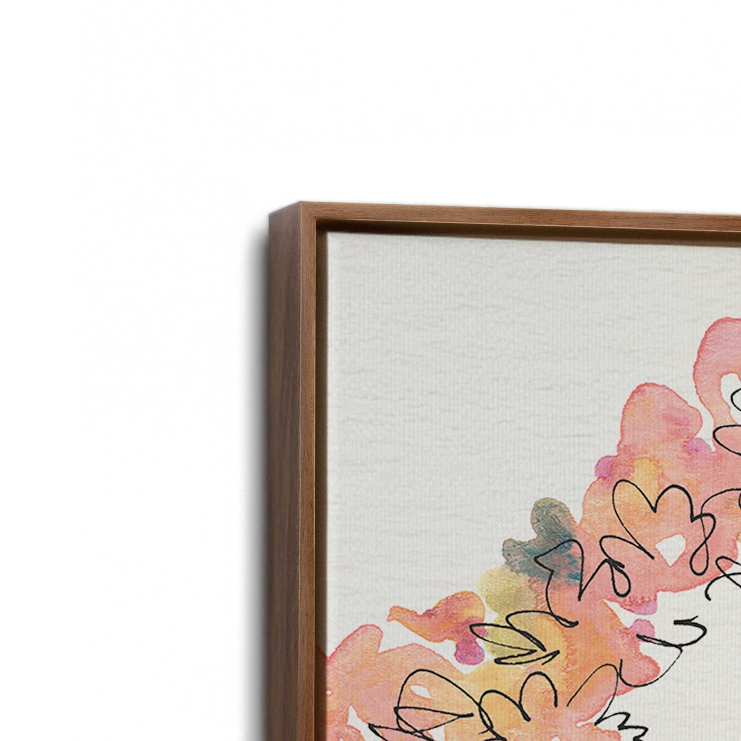 [Color:Walnut], Picture of art in a Walnut frame at an angle