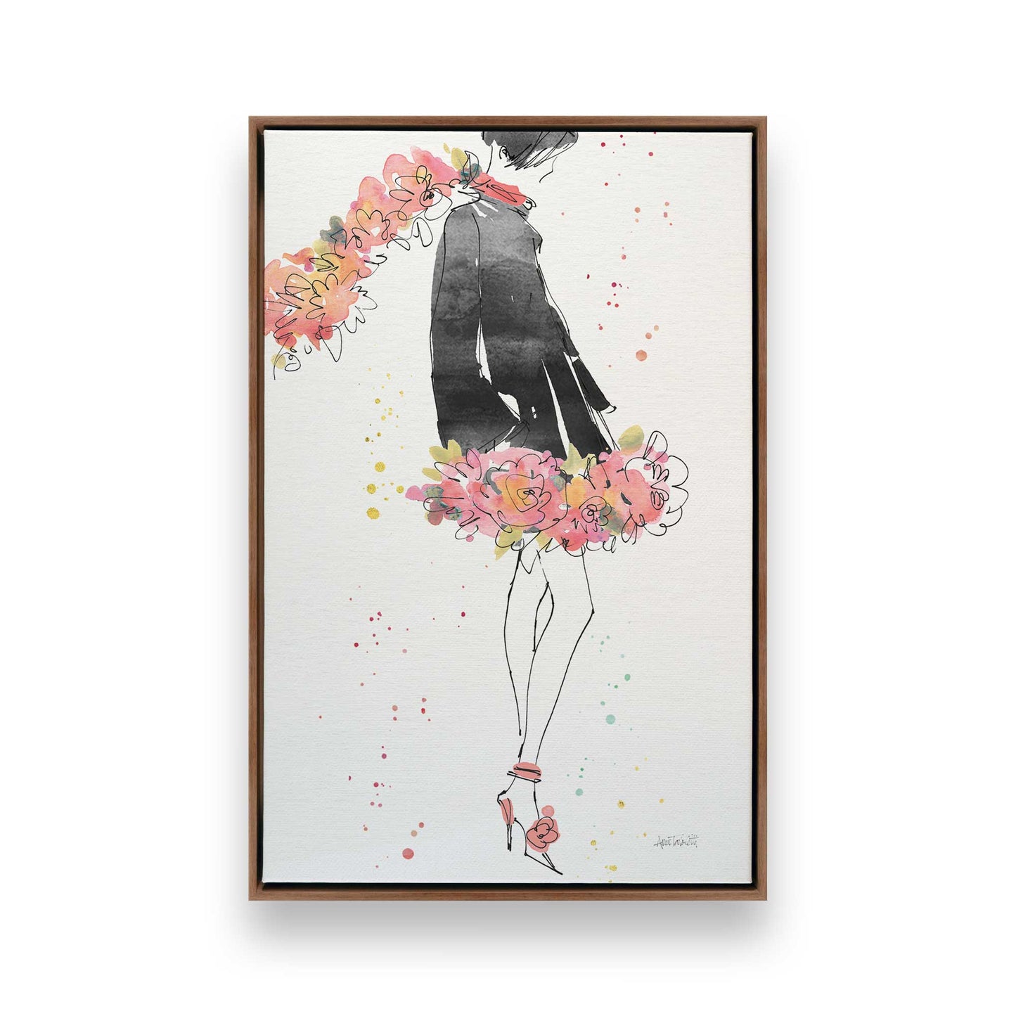 [Color:Walnut], Picture of art in a Walnut frame