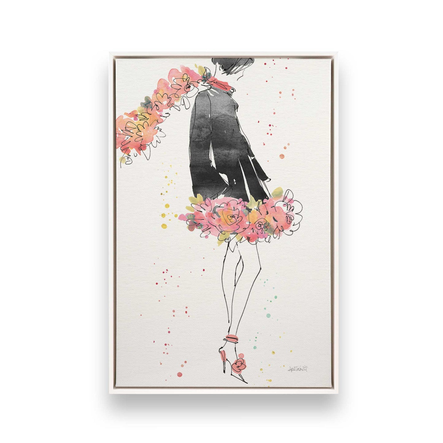 [Color:Opaque White], Picture of art in a White frame