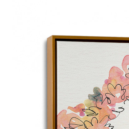 [Color:Polished Gold], Picture of art in a Polished Gold frame at an angle