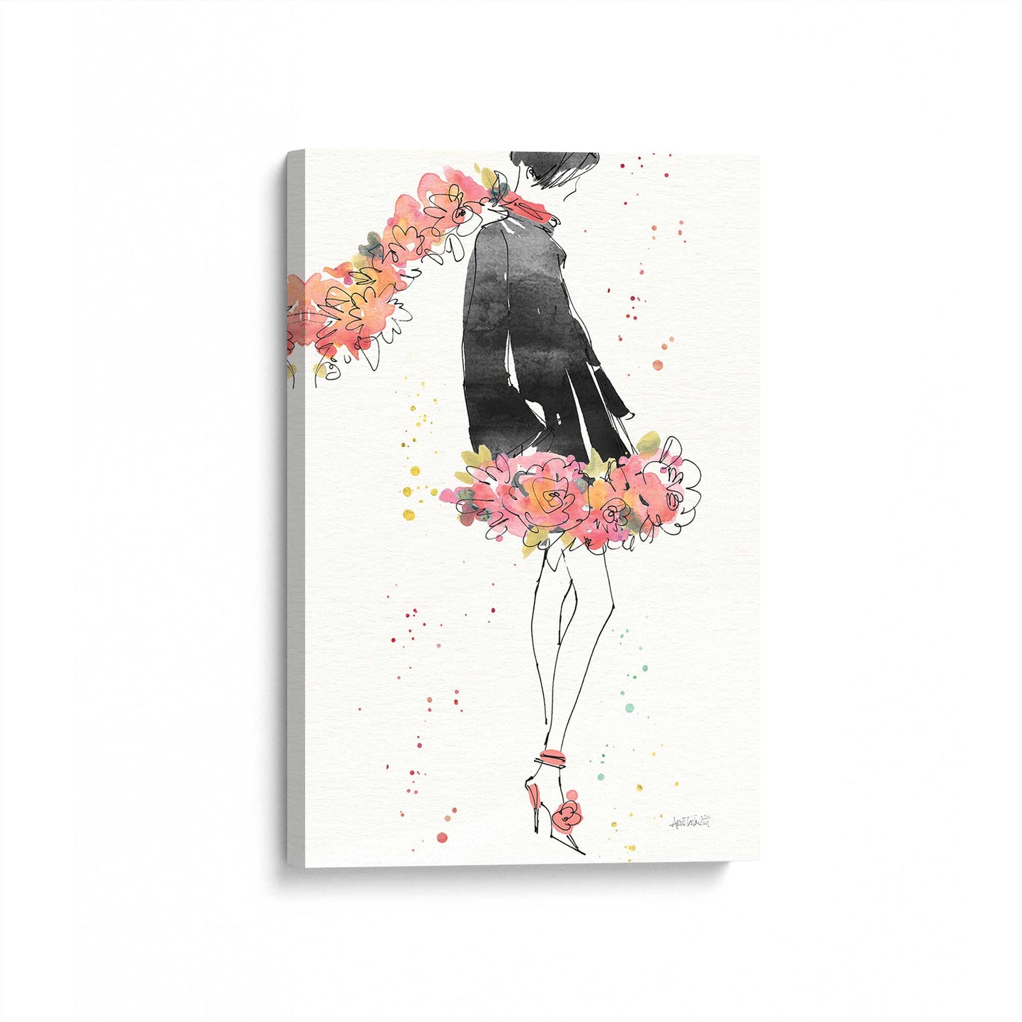 [Color:Stretched Canvas], Picture of art at an angle