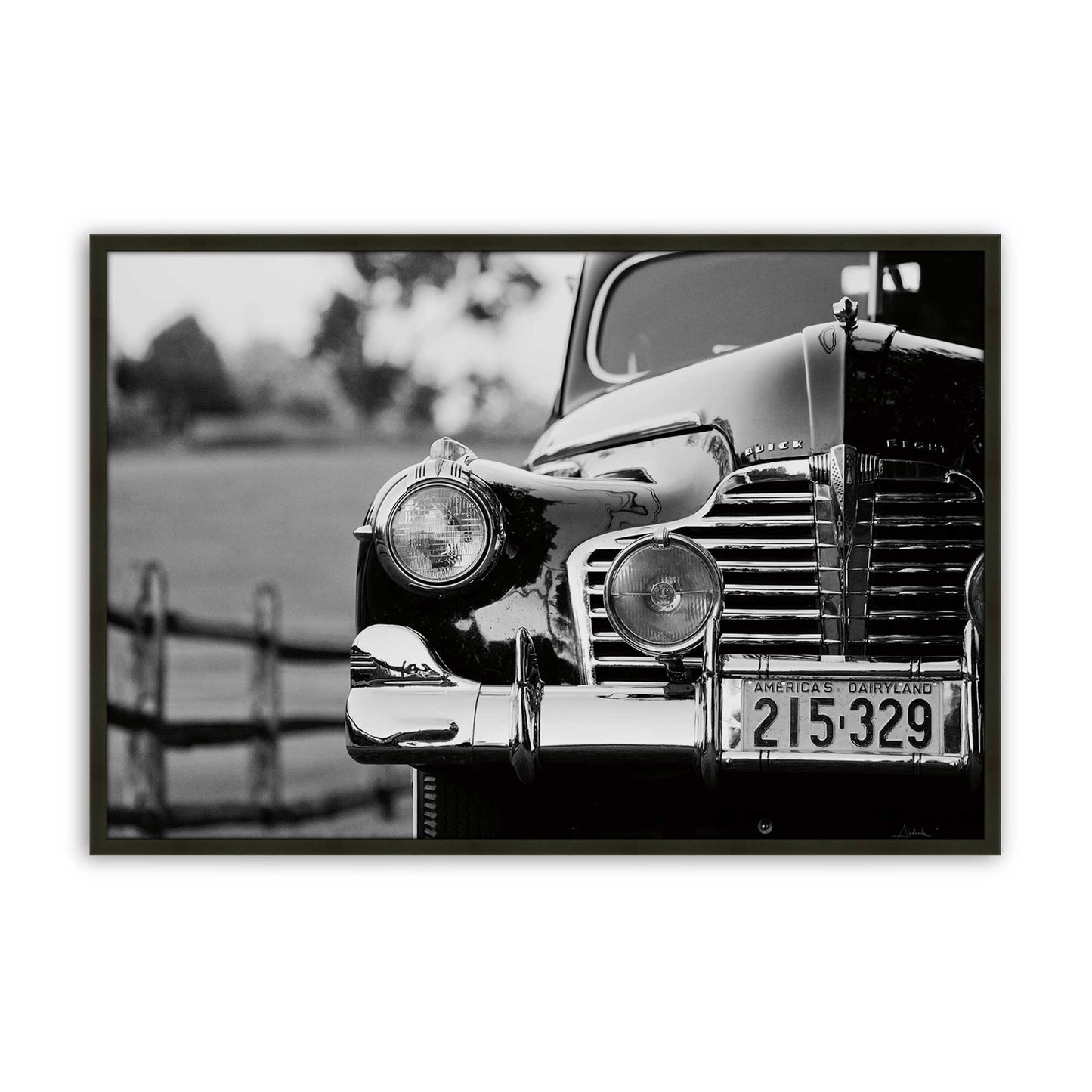 [Color:Satin Black], Picture of art in a Satin Black frame