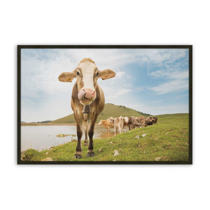 [Color:Satin Black], Picture of art in a Satin Black frame