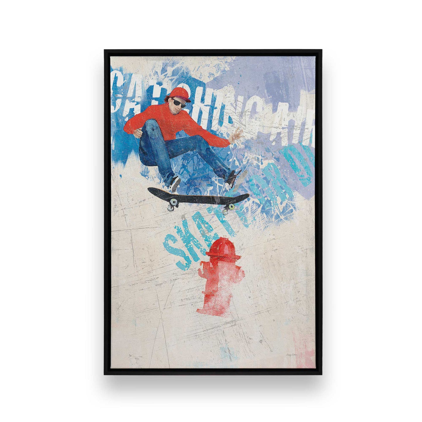 [Color:Satin Black], Picture of art in a Satin Black frame