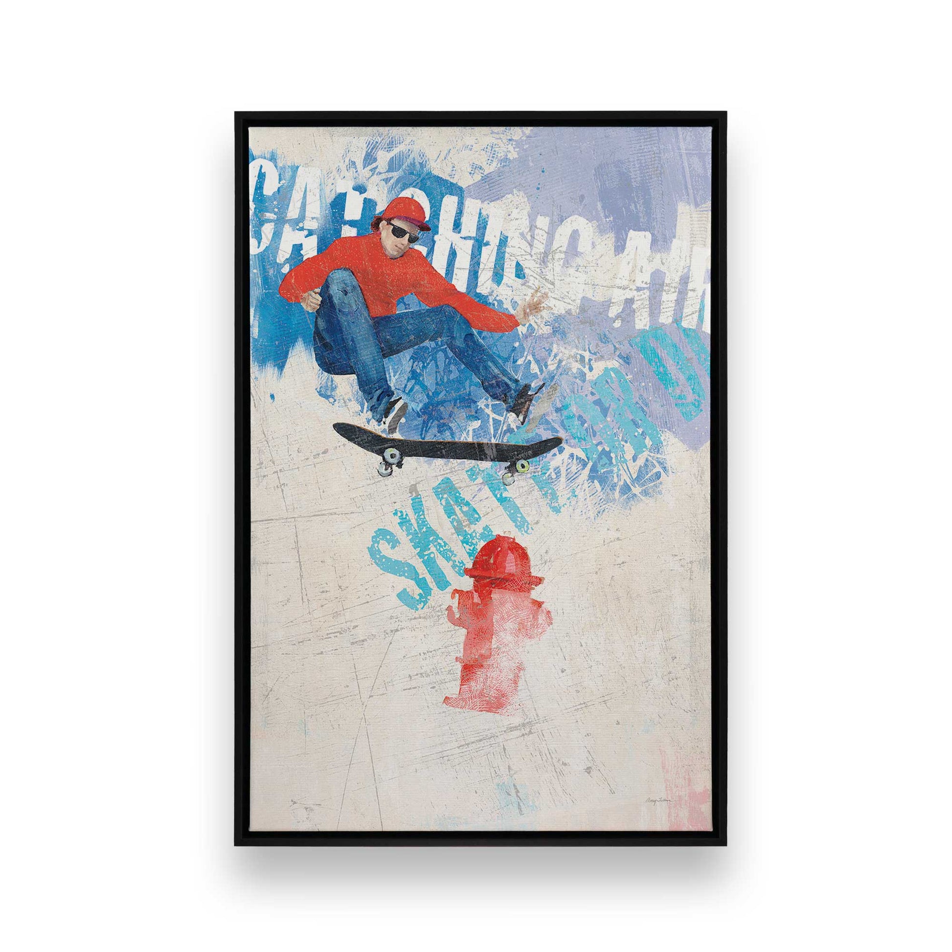 [Color:Satin Black], Picture of art in a Satin Black frame