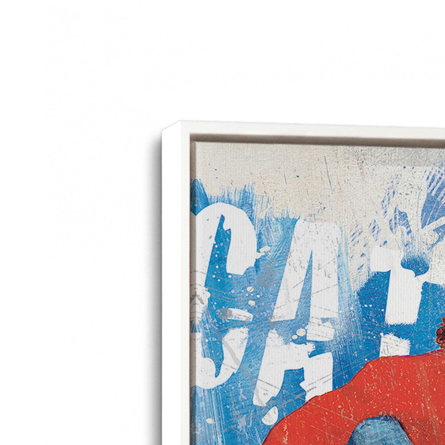 [Color:Opaque White], Picture of art in a White frame at an angle