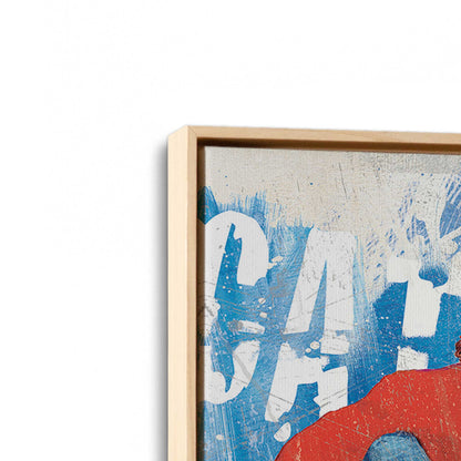 [Color:American Maple], Picture of art in a American Maple frame at an angle