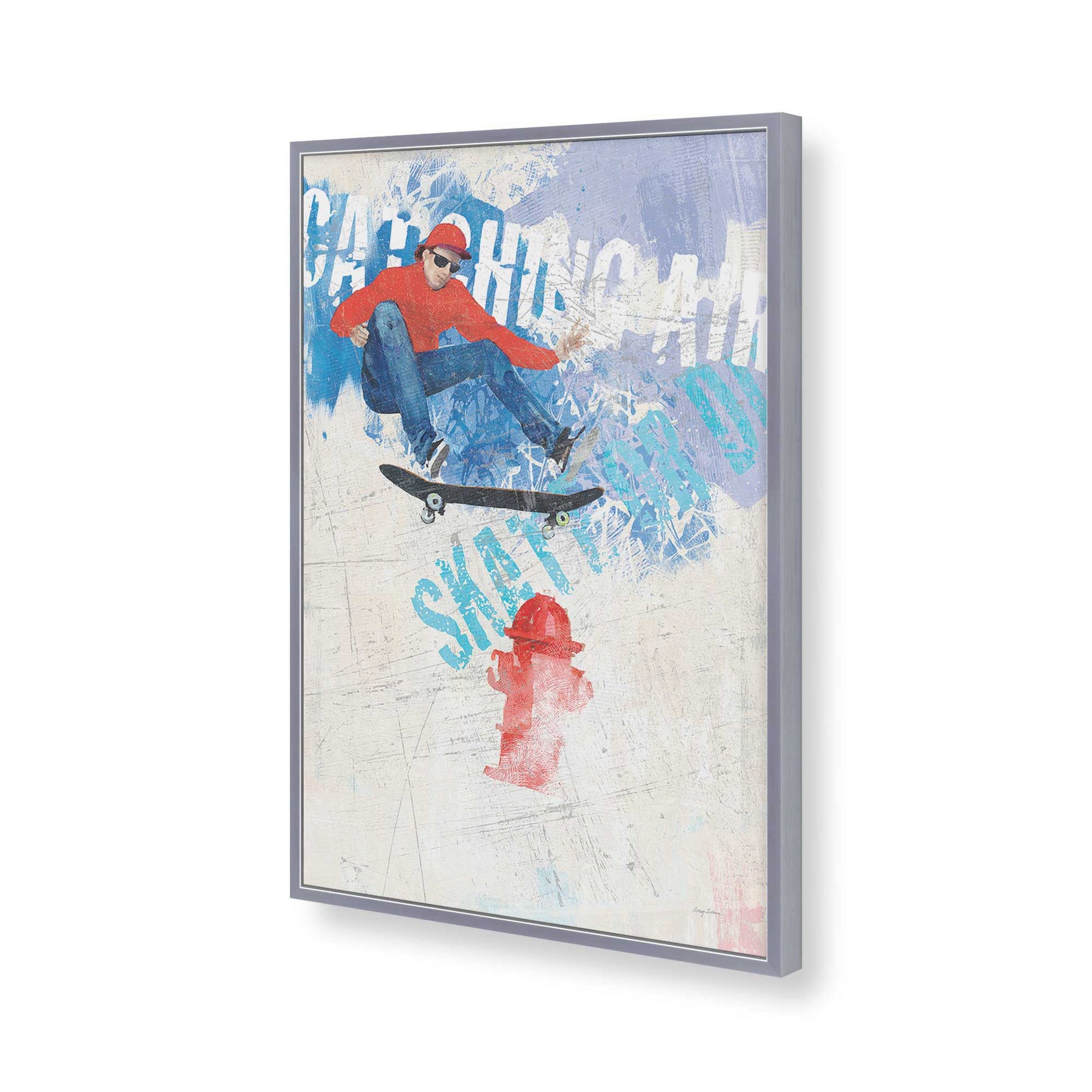 [Color:Polished Chrome], Picture of art in a Polished Chrome frame of the corner