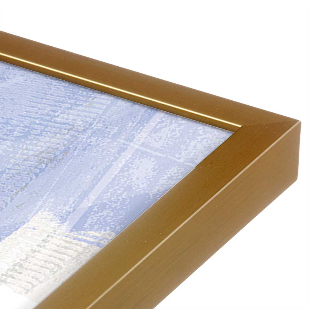 [Color:Polished Gold], Picture of art in a Polished Gold frame at an angle