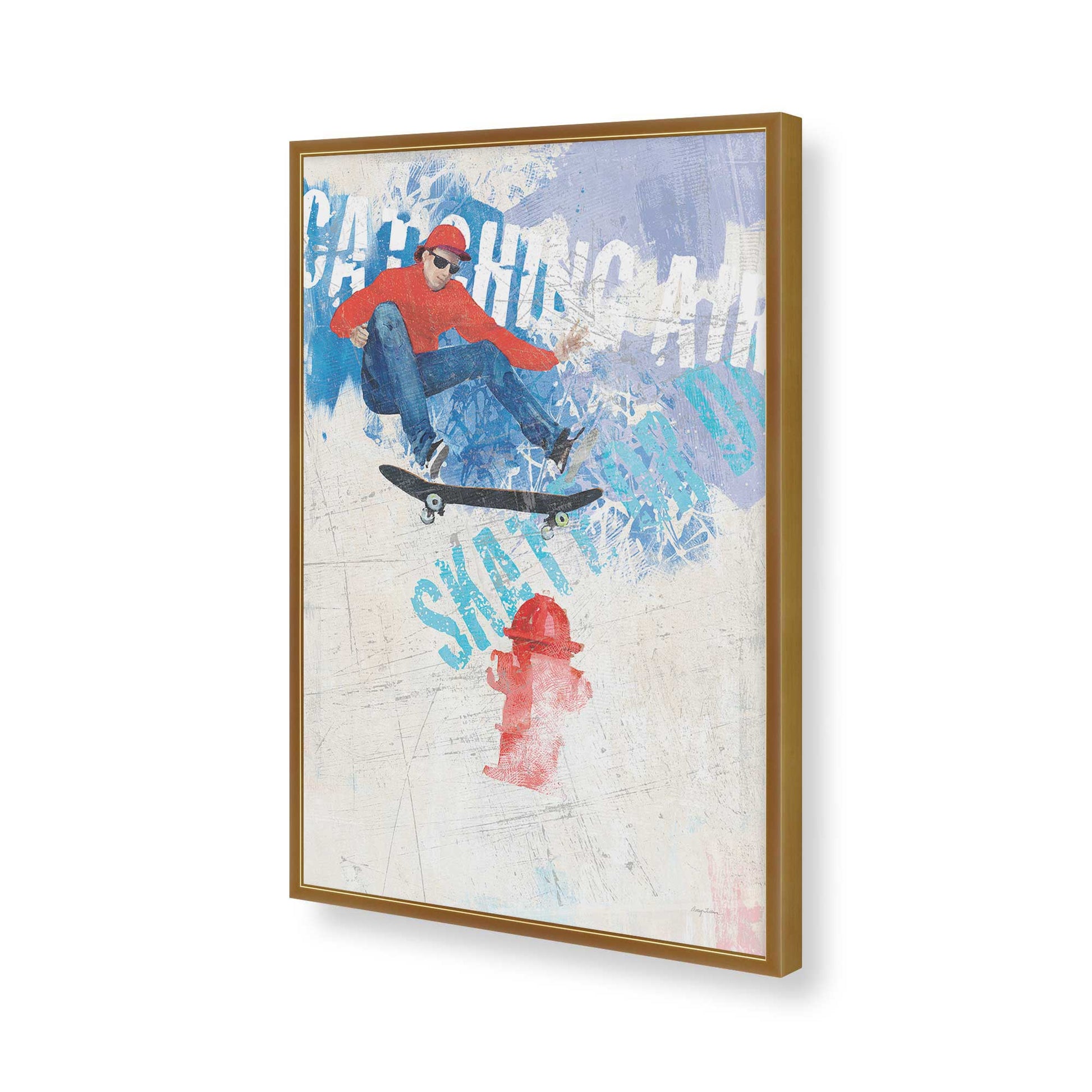 [Color:Polished Gold], Picture of art in a Polished Gold frame of the corner