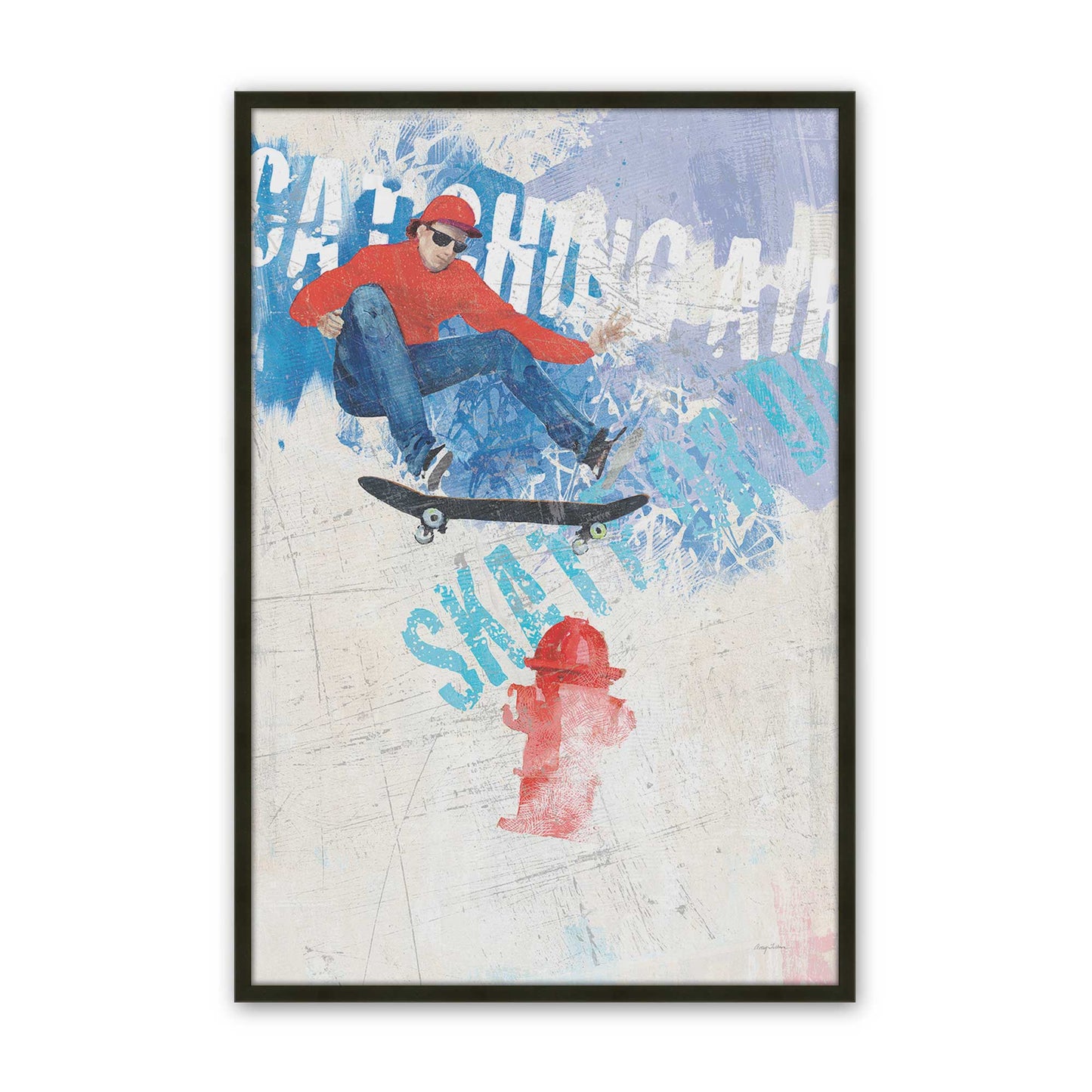 [Color:Satin Black], Picture of art in a Satin Black frame