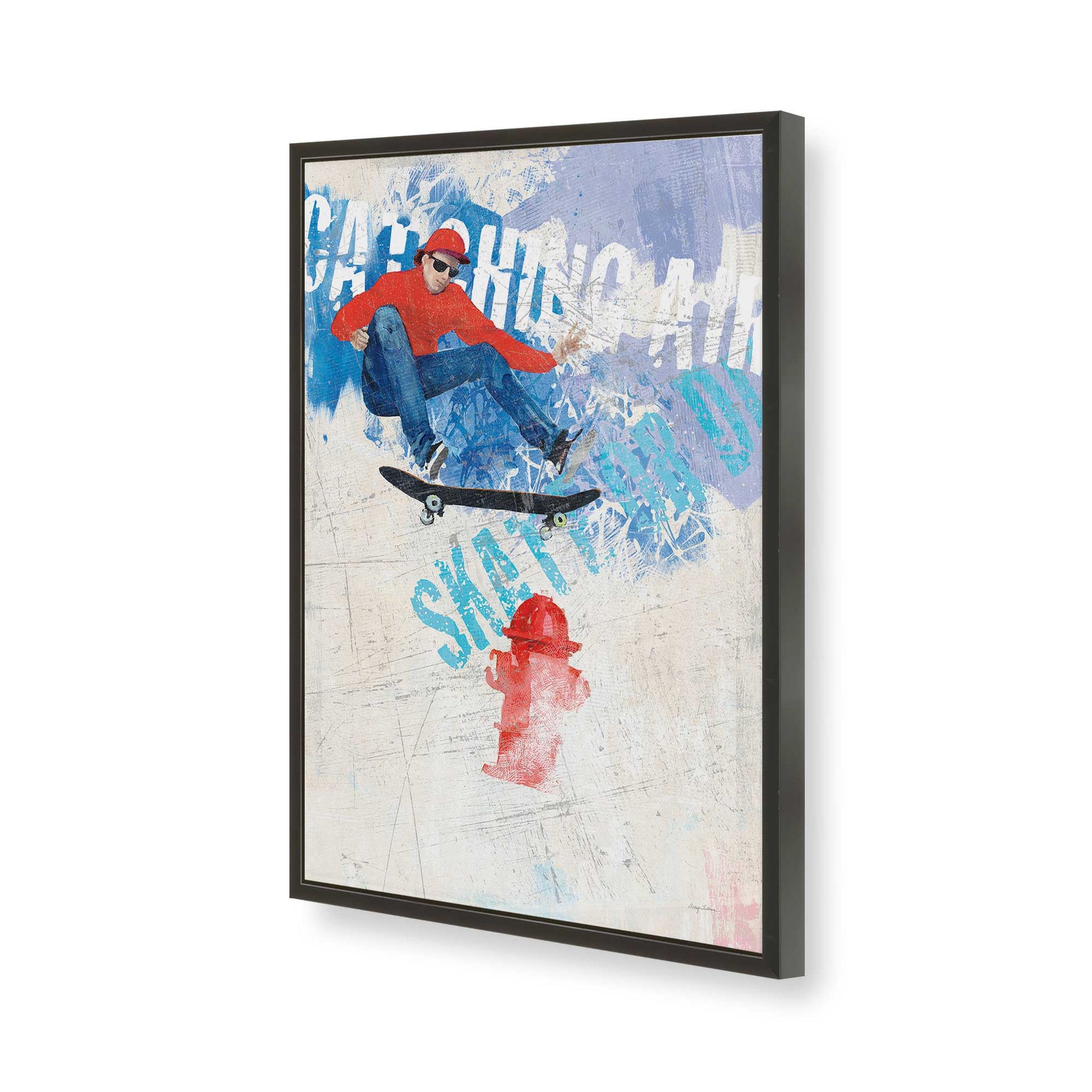 [Color:Satin Black], Picture of art in a Satin Black frame of the corner