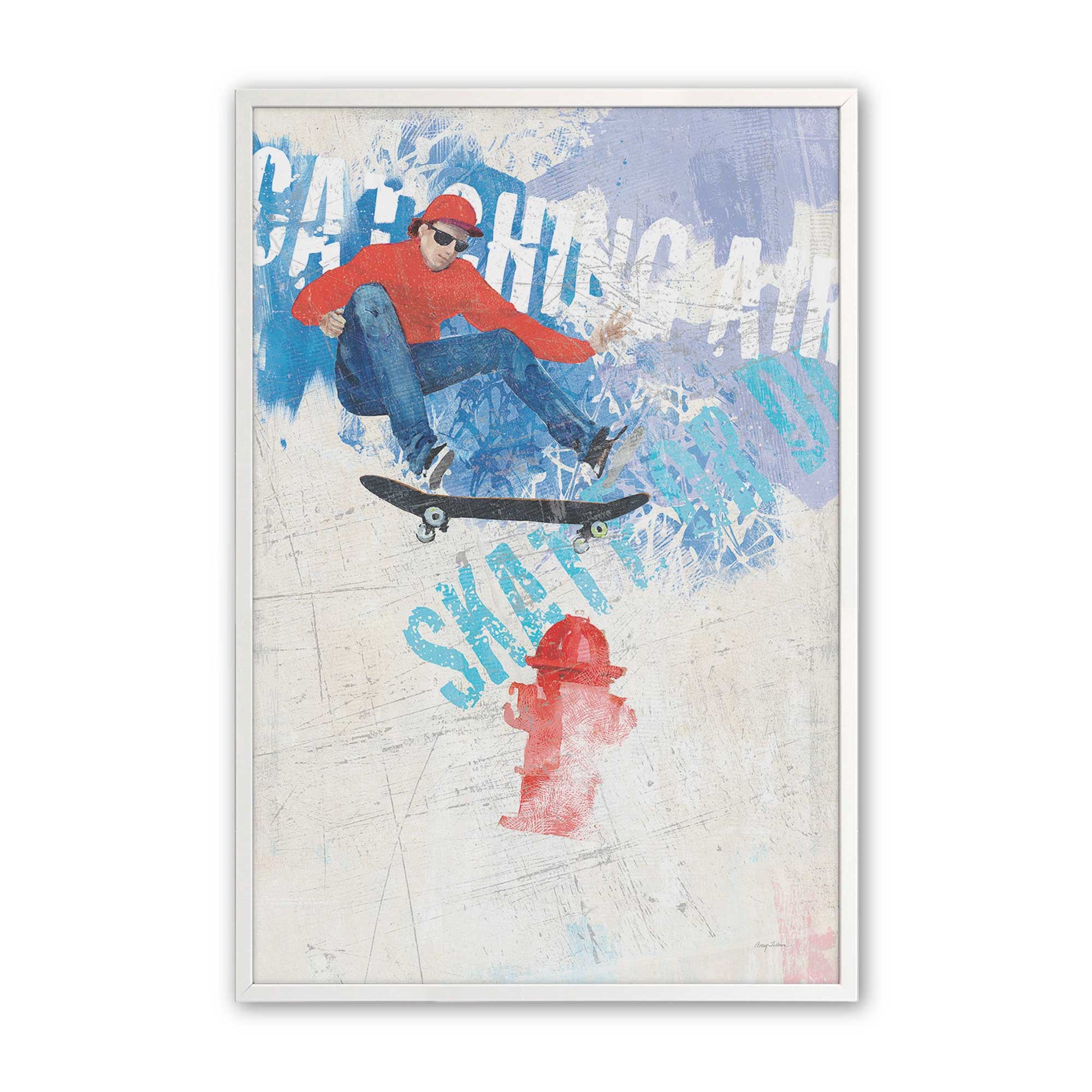 [Color:Opaque White], Picture of art in a Opaque White frame