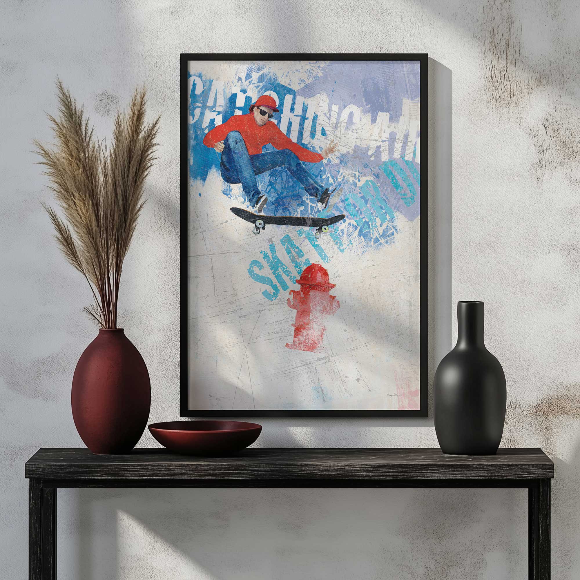 catching air graffiti art print