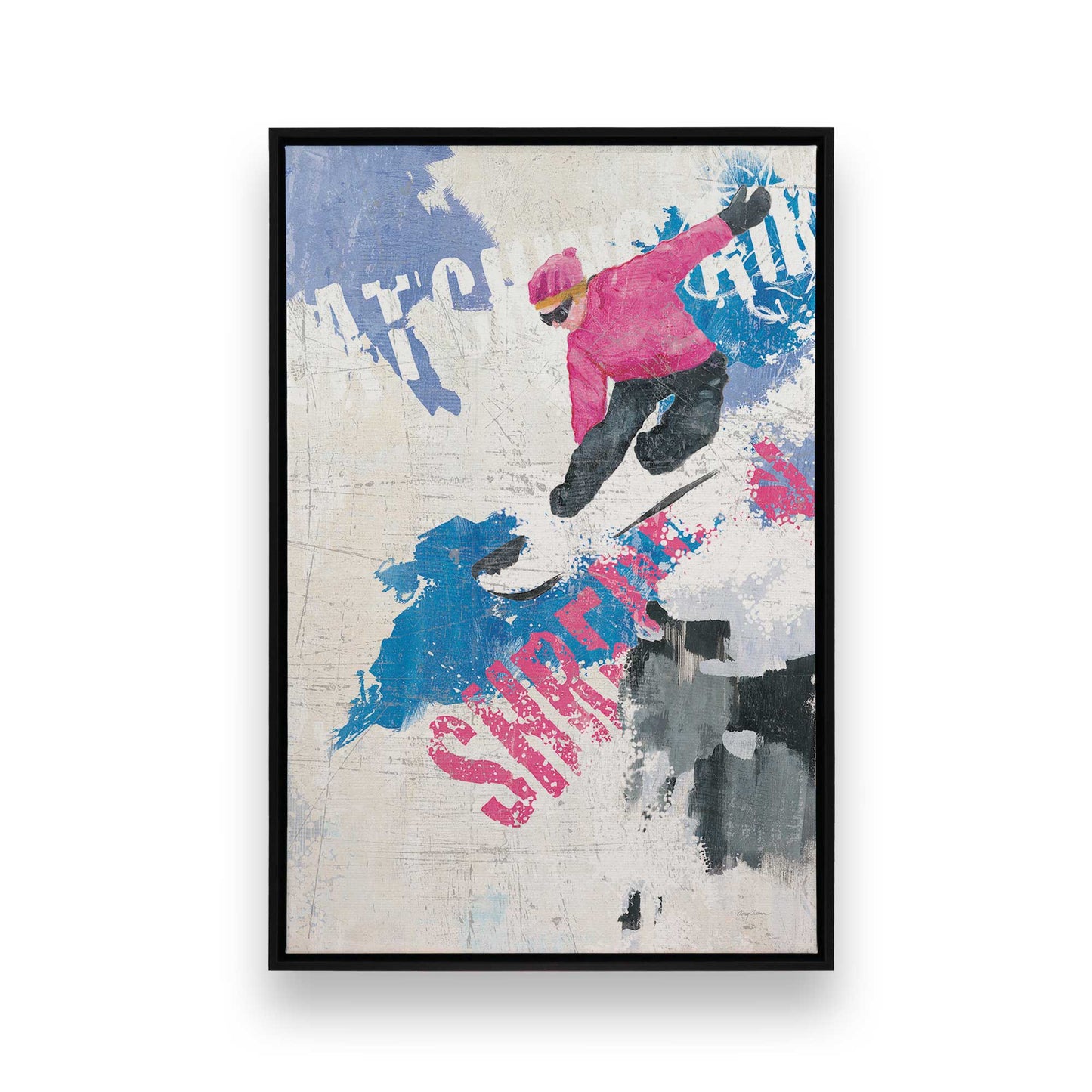 [Color:Satin Black], Picture of art in a Satin Black frame