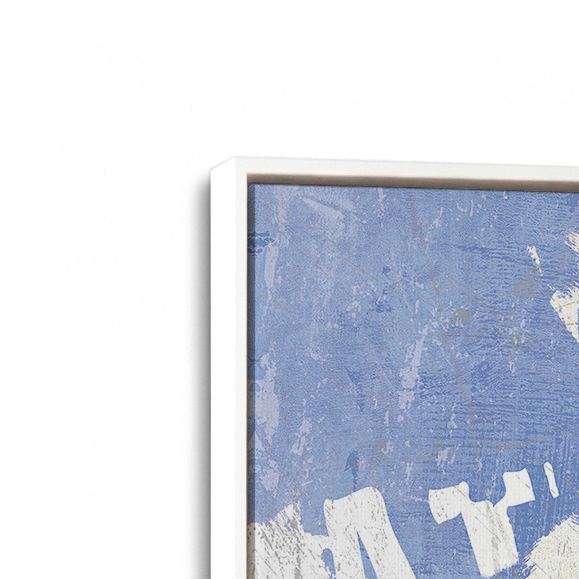 [Color:Opaque White], Picture of art in a White frame at an angle