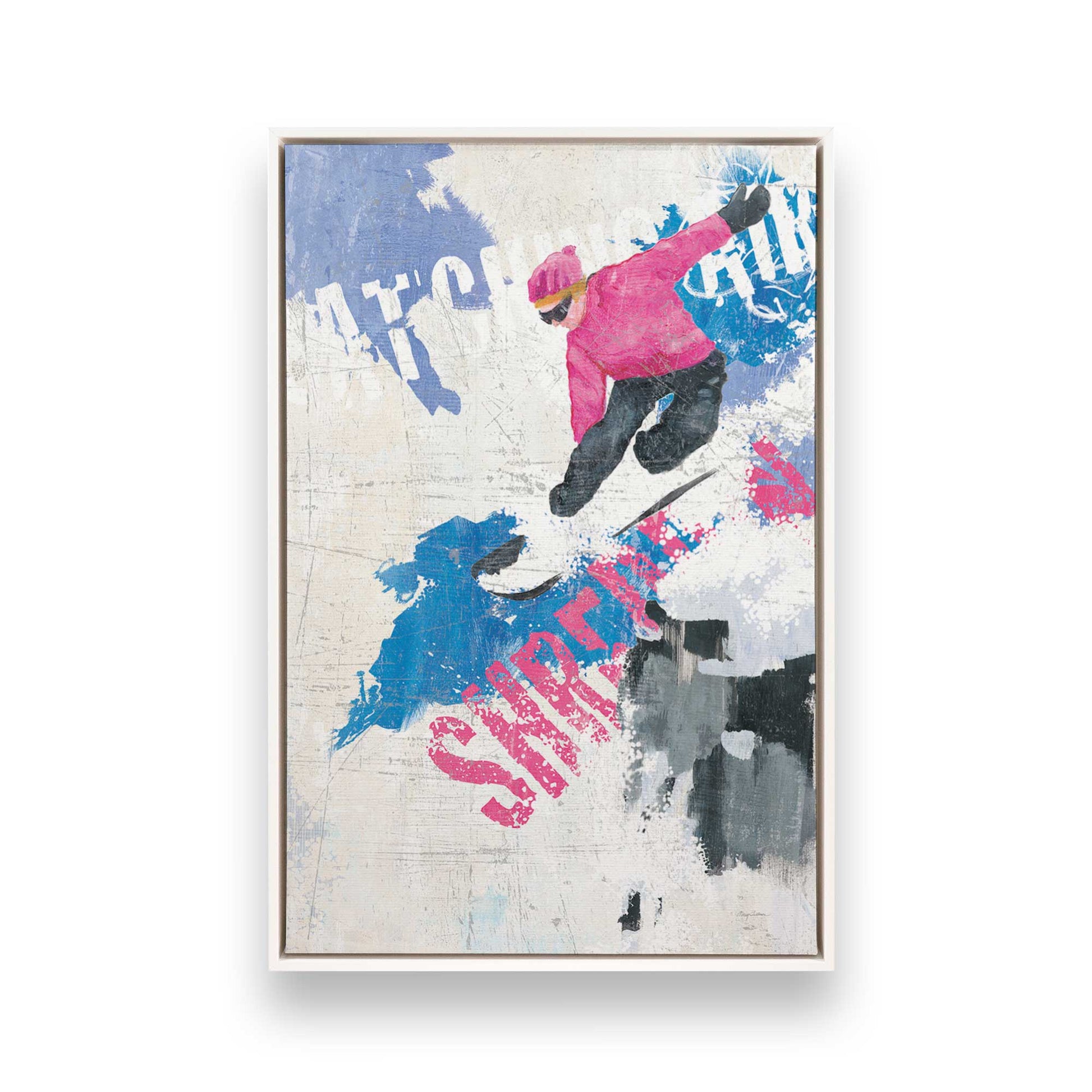 [Color:Opaque White], Picture of art in a White frame