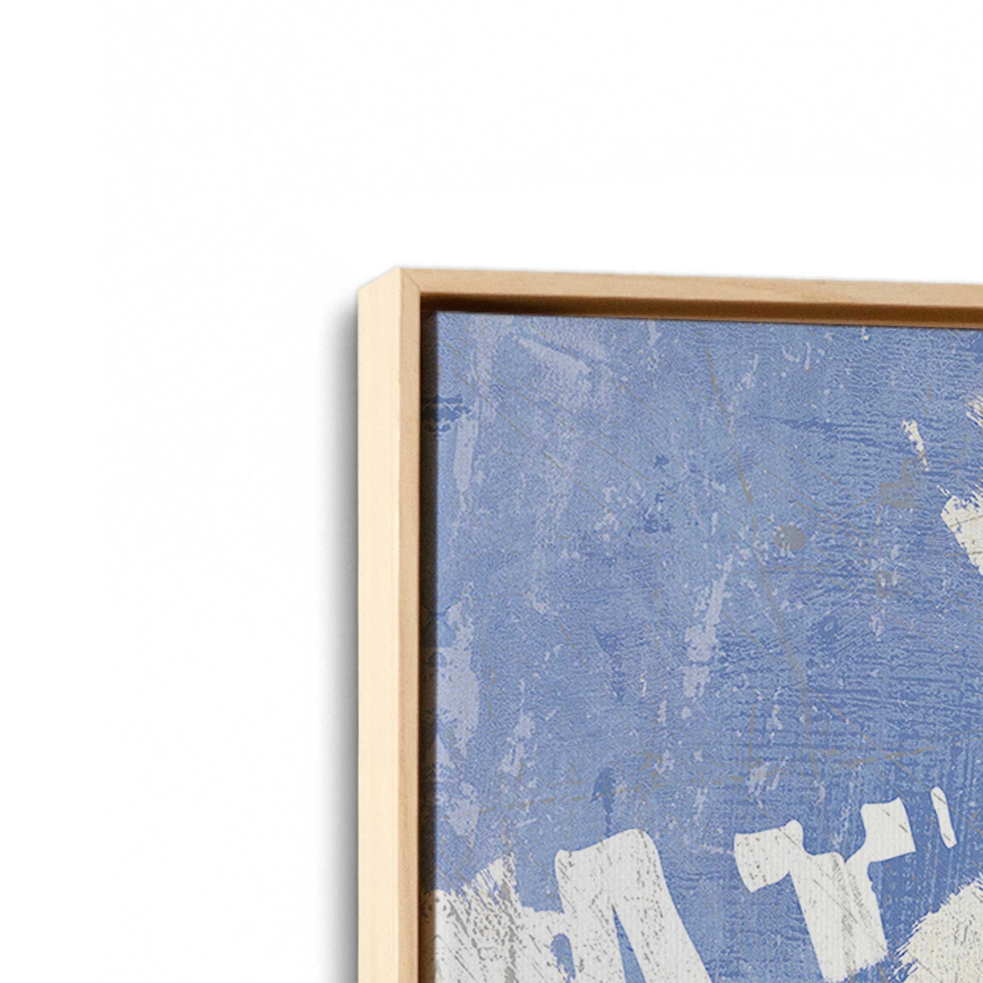 [Color:American Maple], Picture of art in a American Maple frame at an angle