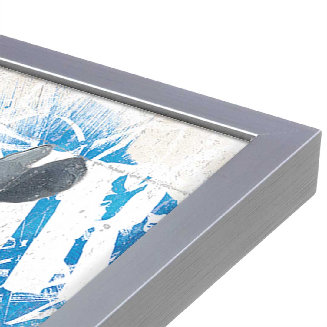 [Color:Polished Chrome], Picture of art in a Polished Chrome frame at an angle