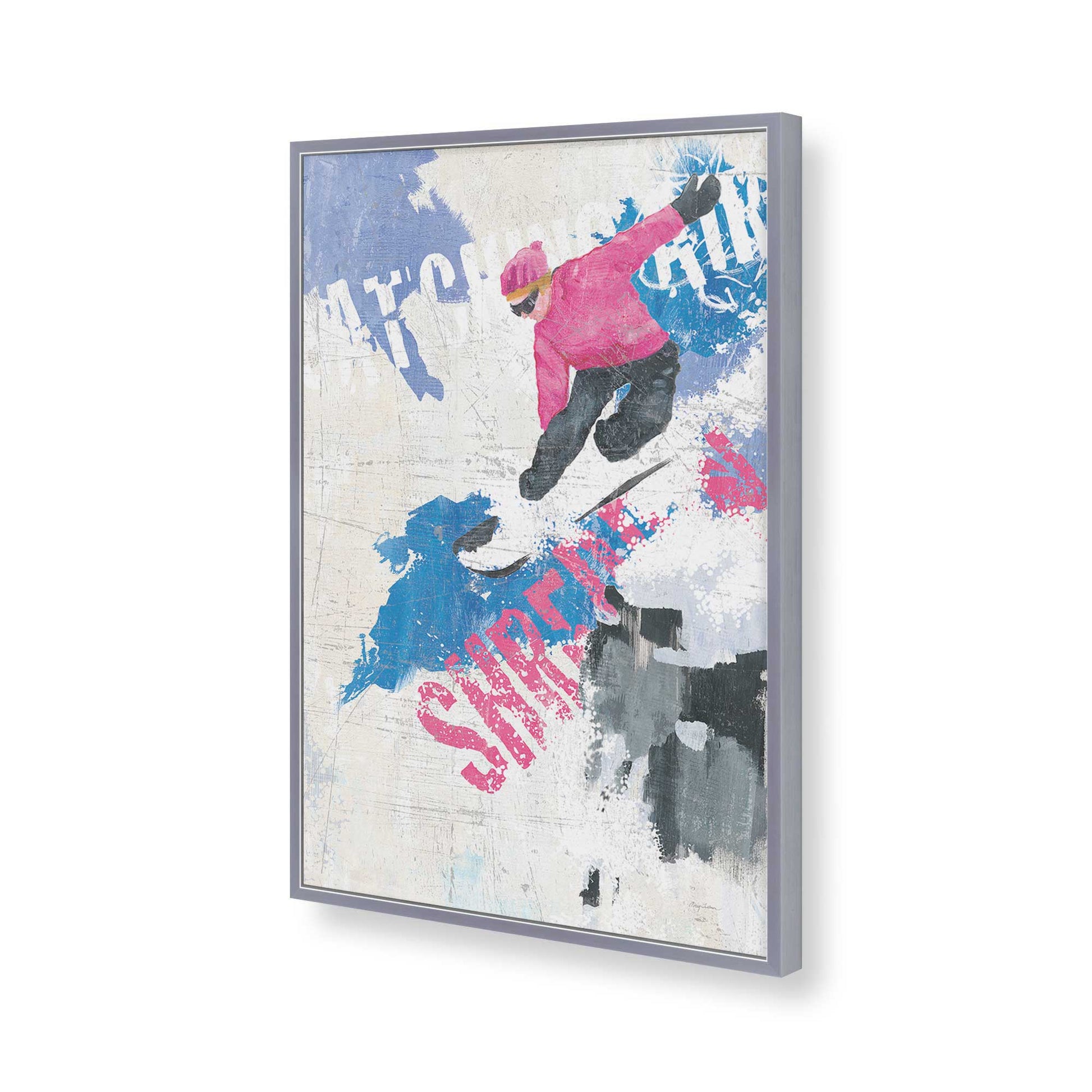 [Color:Polished Chrome], Picture of art in a Polished Chrome frame of the corner