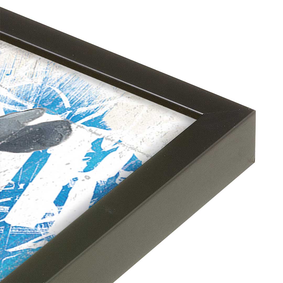 [Color:Satin Black], Picture of art in a Satin Black frame at an angle