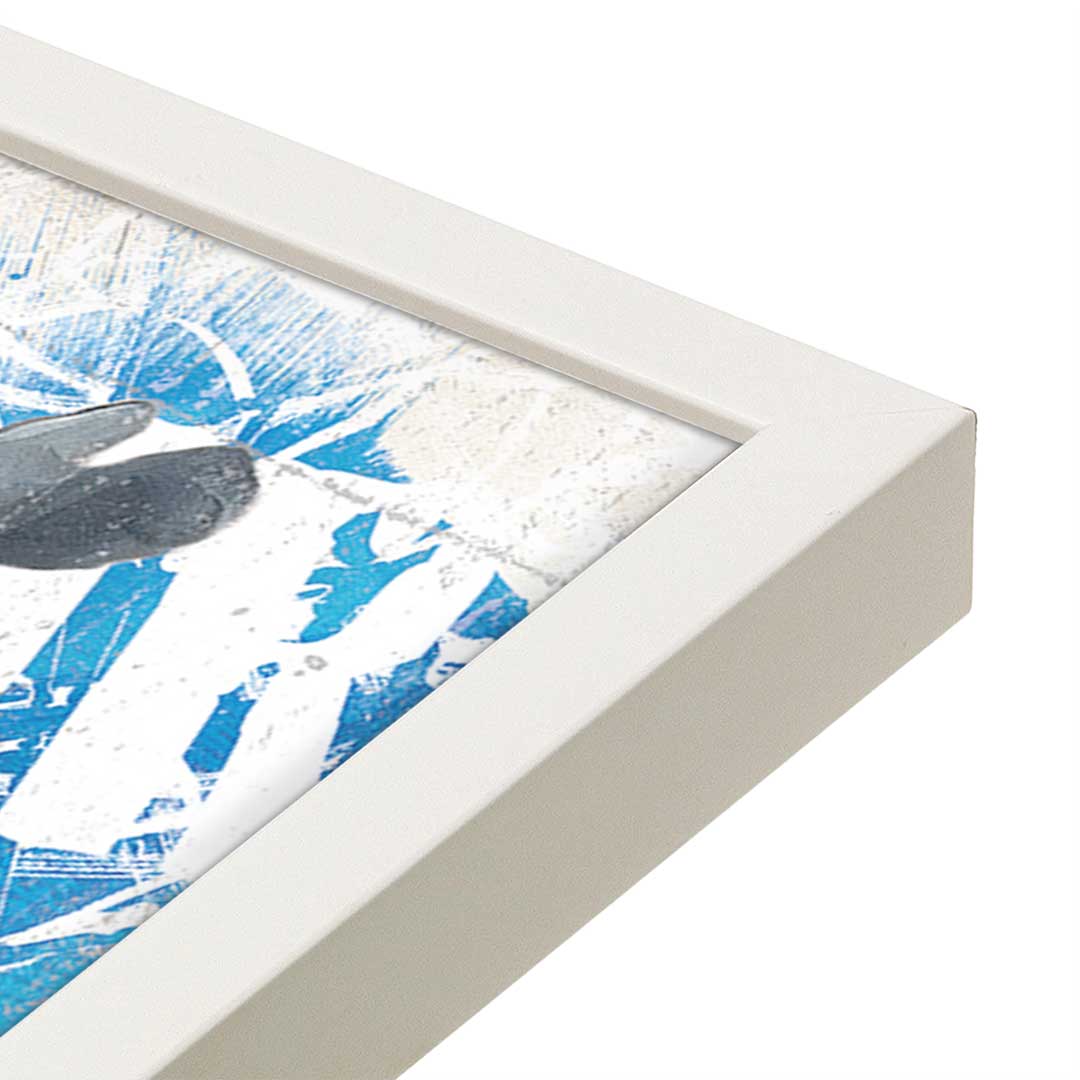 [Color:Opaque White], Picture of art in a Opaque White frame at an angle