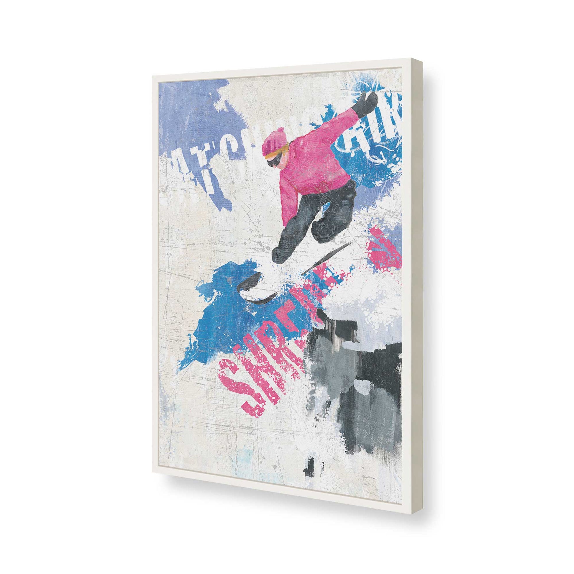 [Color:Opaque White], Picture of art in a Opaque White frame of the corner