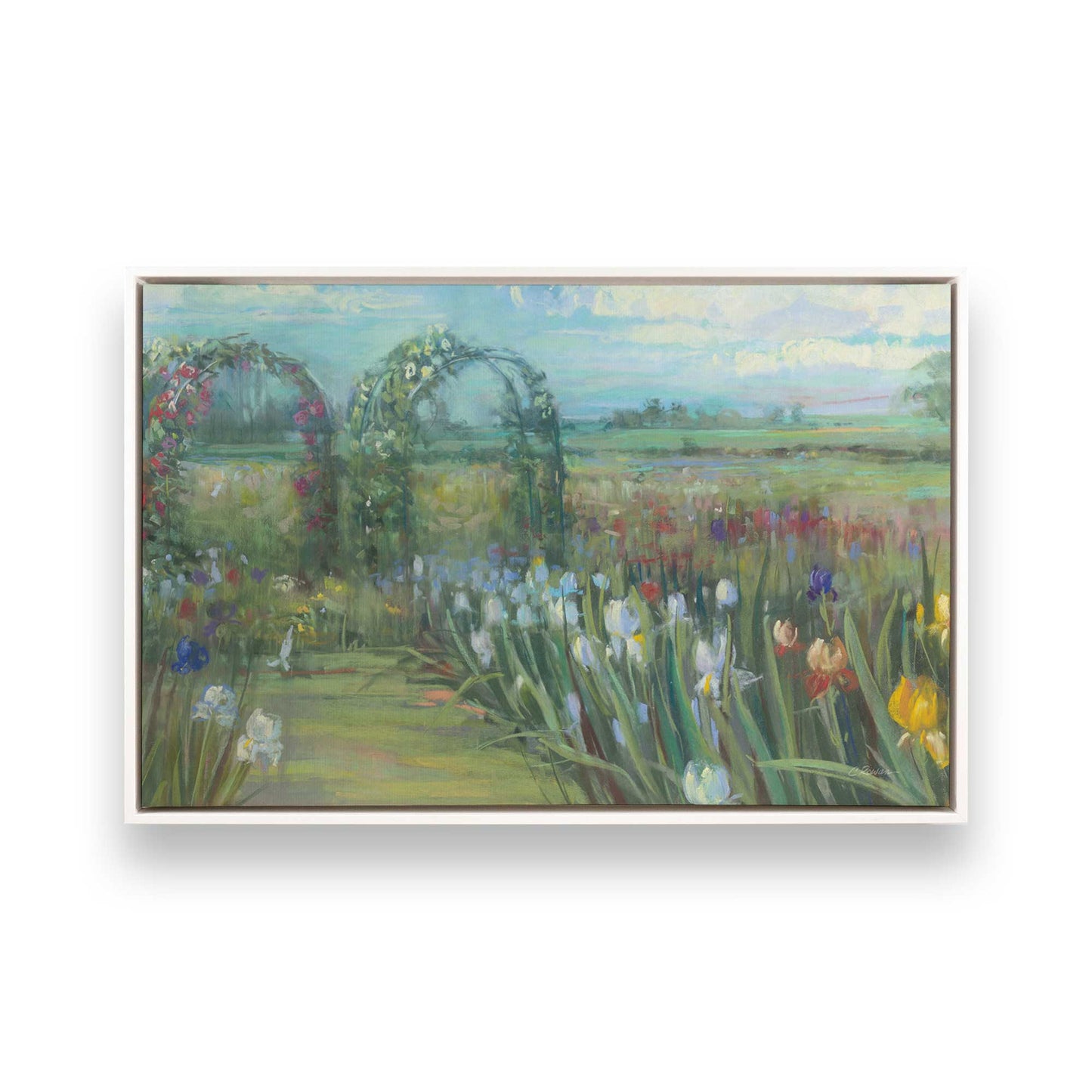 [Color:Opaque White], Picture of art in a White frame