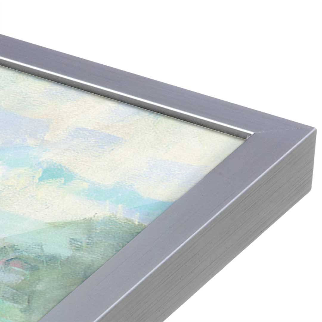 [Color:Polished Chrome], Picture of art in a Polished Chrome frame at an angle