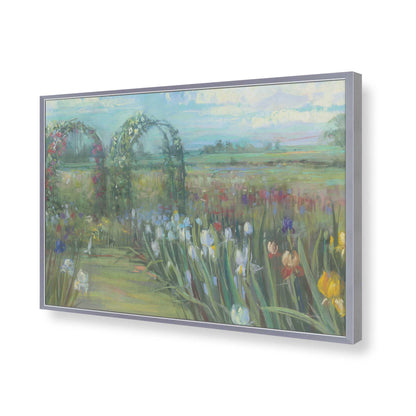 [Color:Polished Chrome], Picture of art in a Polished Chrome frame of the corner