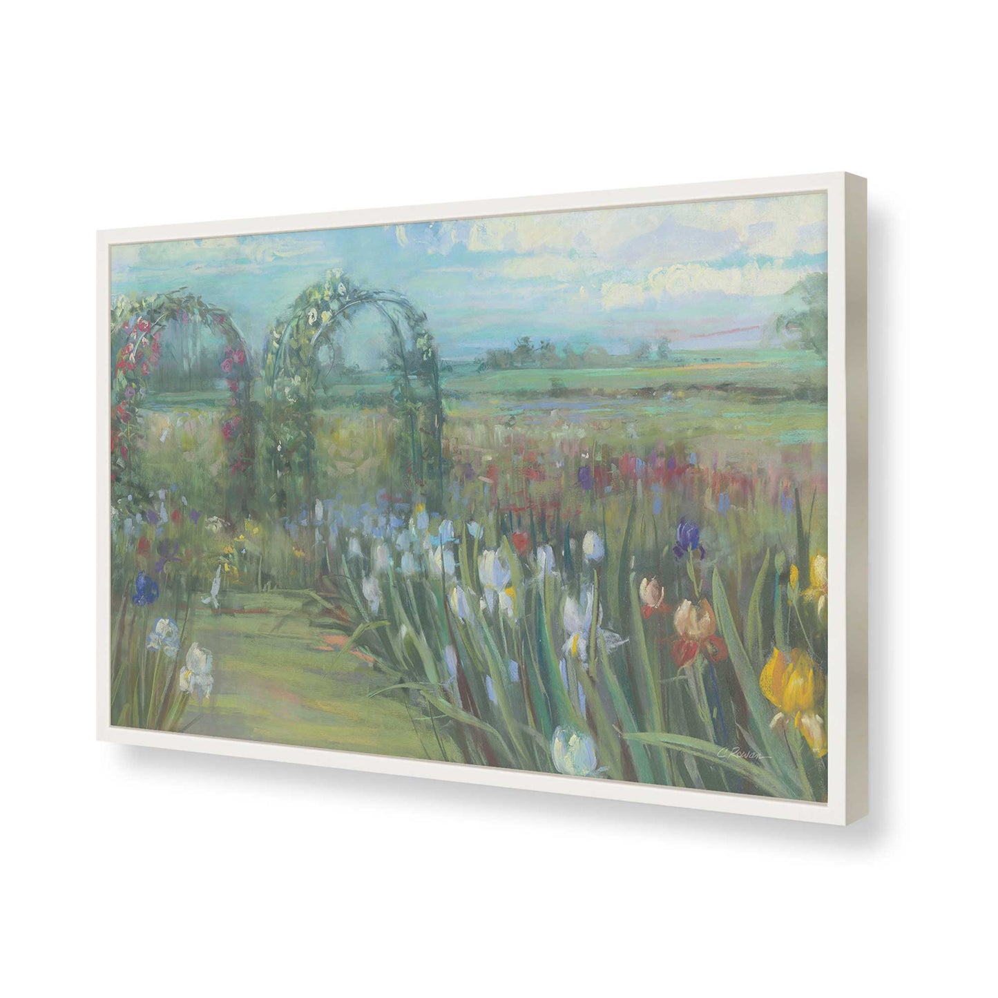 [Color:Opaque White], Picture of art in a Opaque White frame of the corner