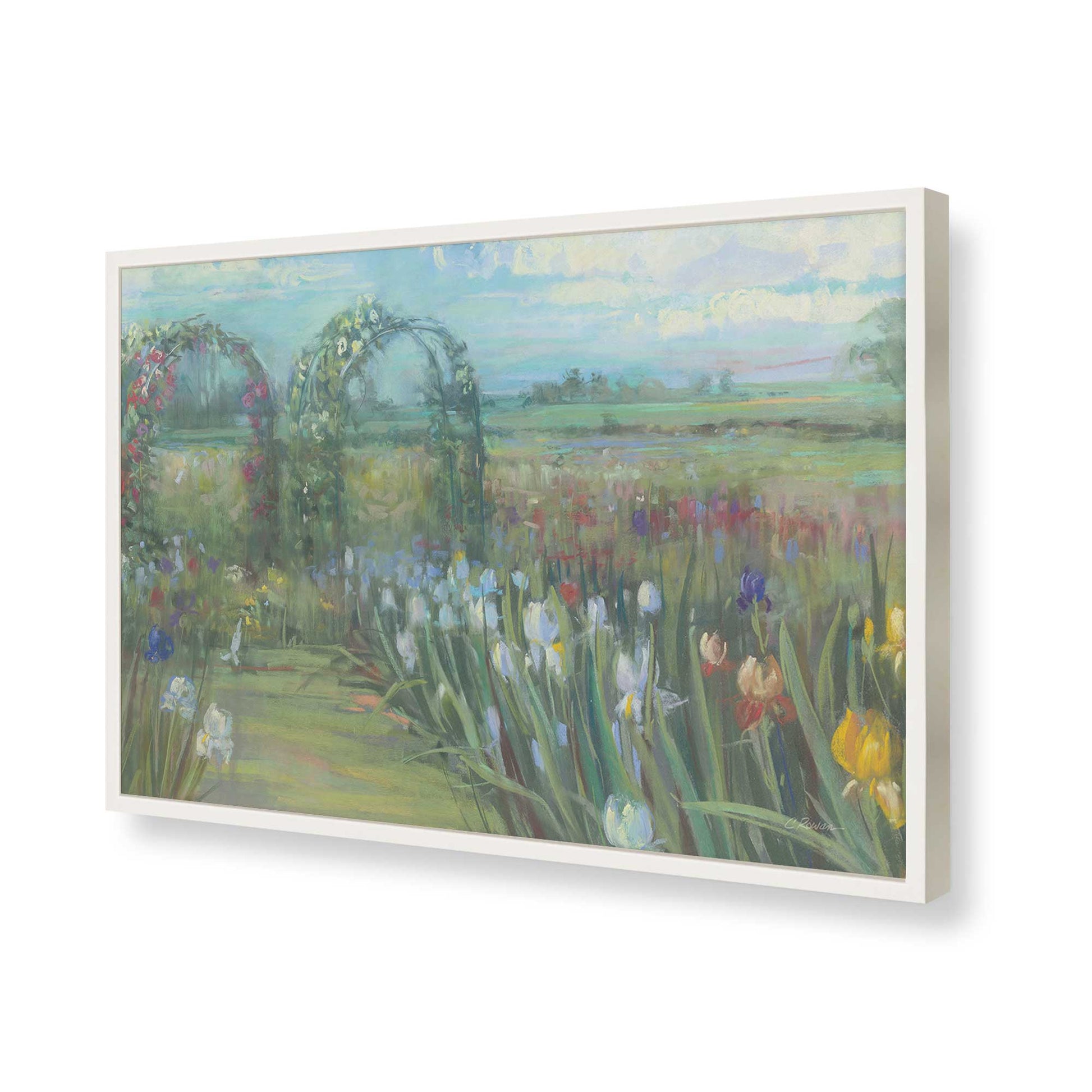 [Color:Opaque White], Picture of art in a Opaque White frame of the corner