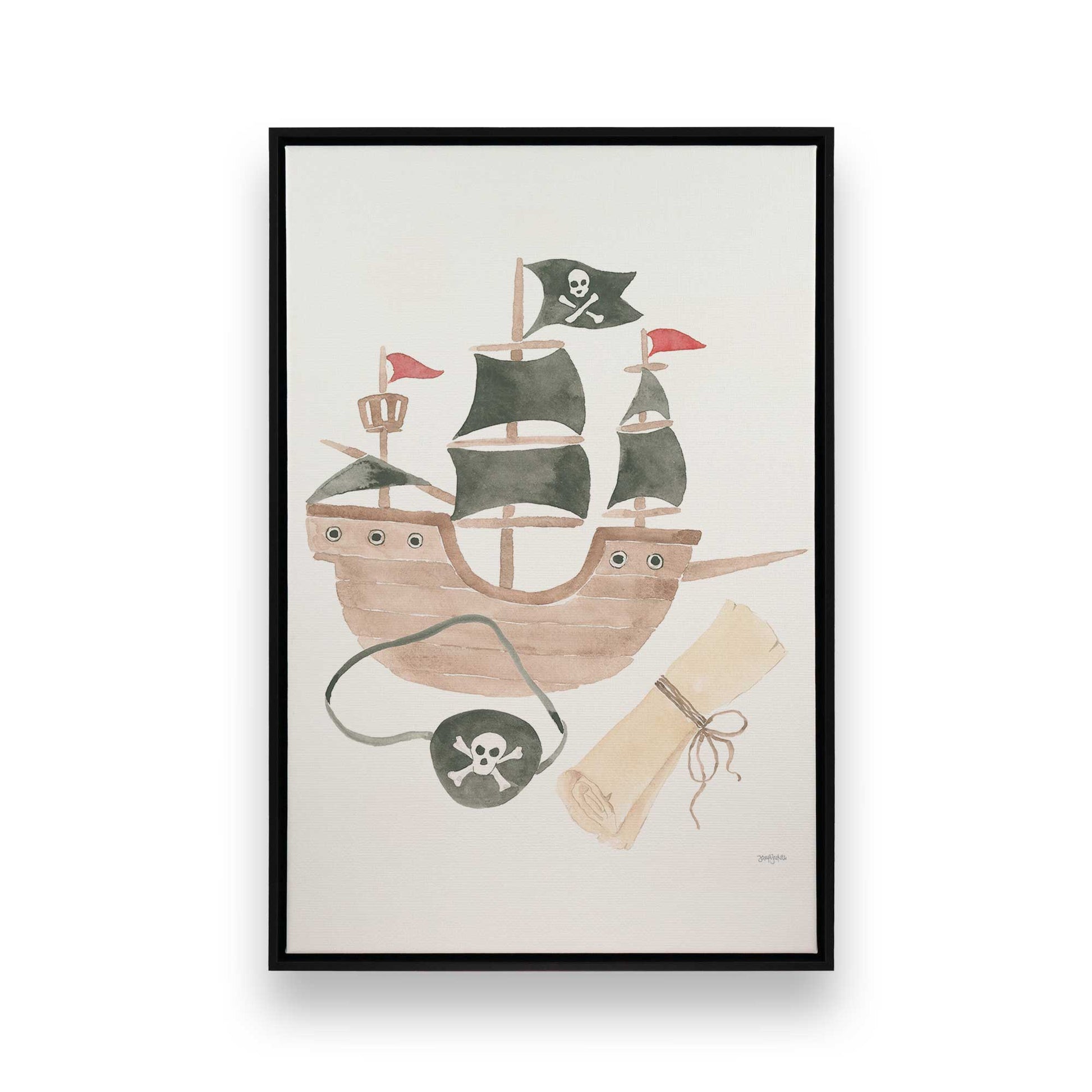 [Color:Satin Black], Picture of art in a Satin Black frame