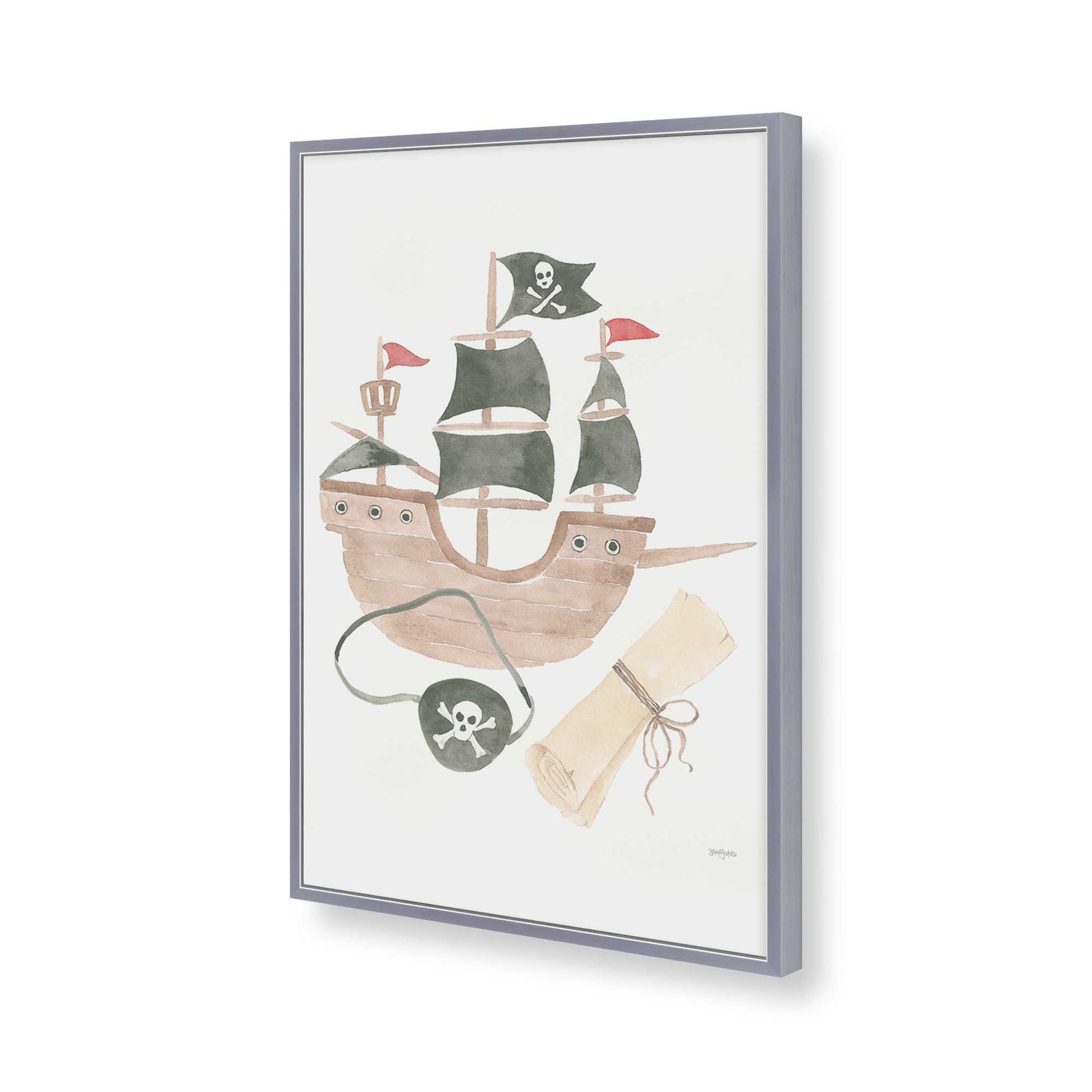 [Color:Polished Chrome], Picture of art in a Polished Chrome frame of the corner