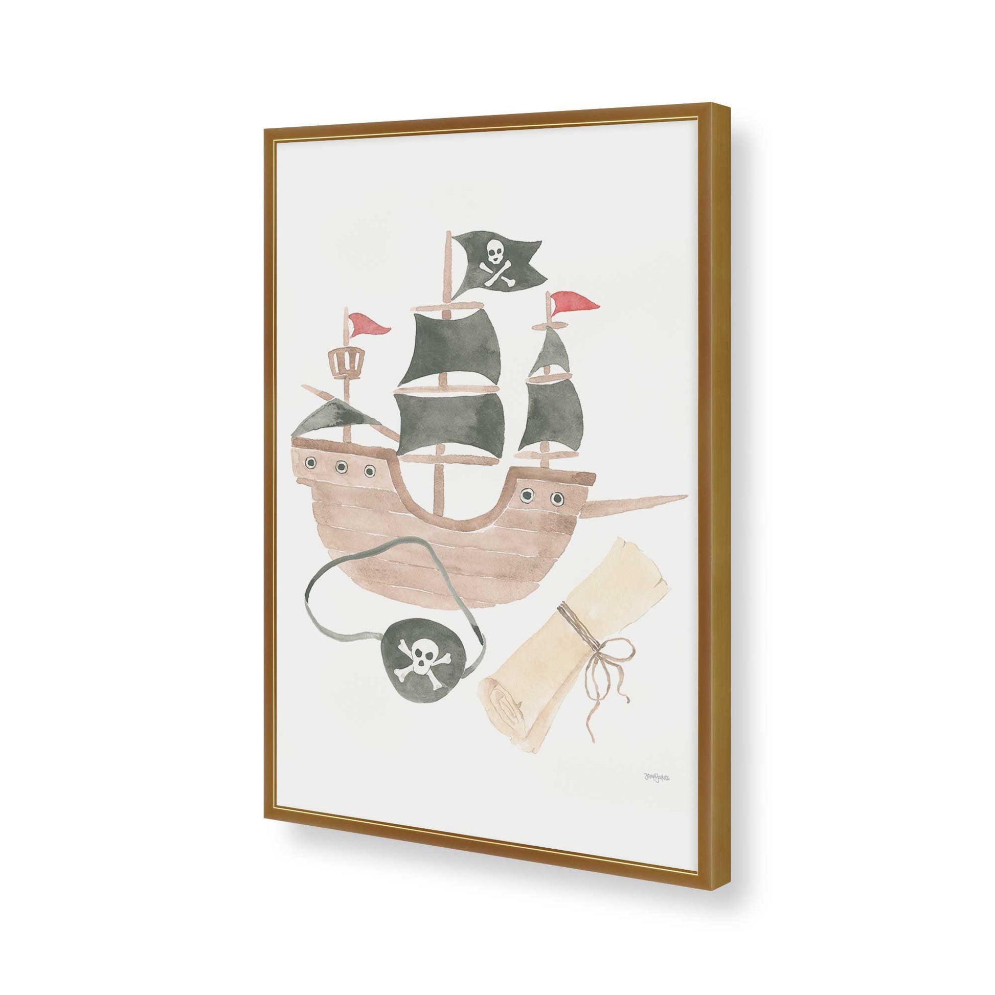 [Color:Polished Gold], Picture of art in a Polished Gold frame of the corner