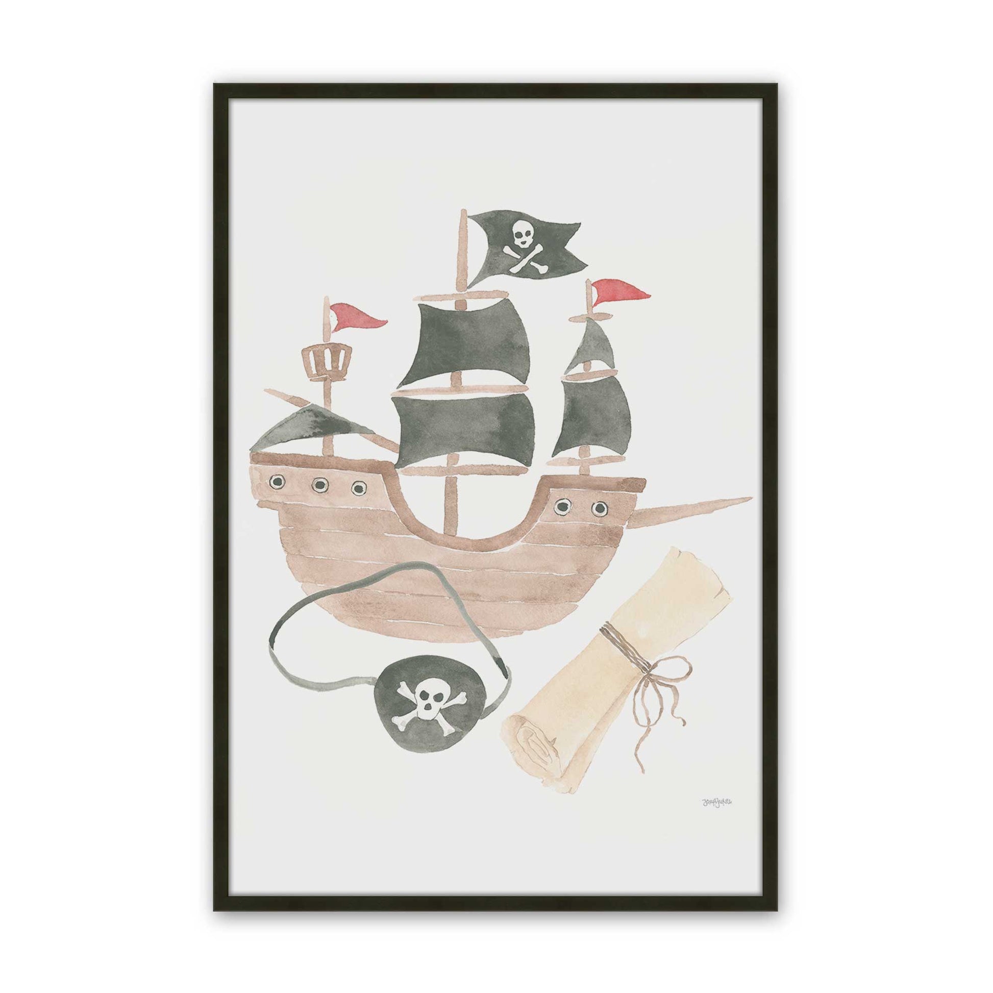 [Color:Satin Black], Picture of art in a Satin Black frame