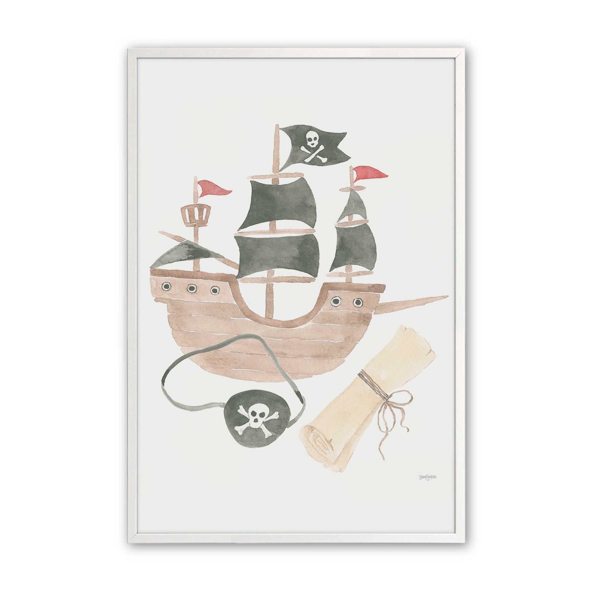 [Color:Opaque White], Picture of art in a Opaque White frame