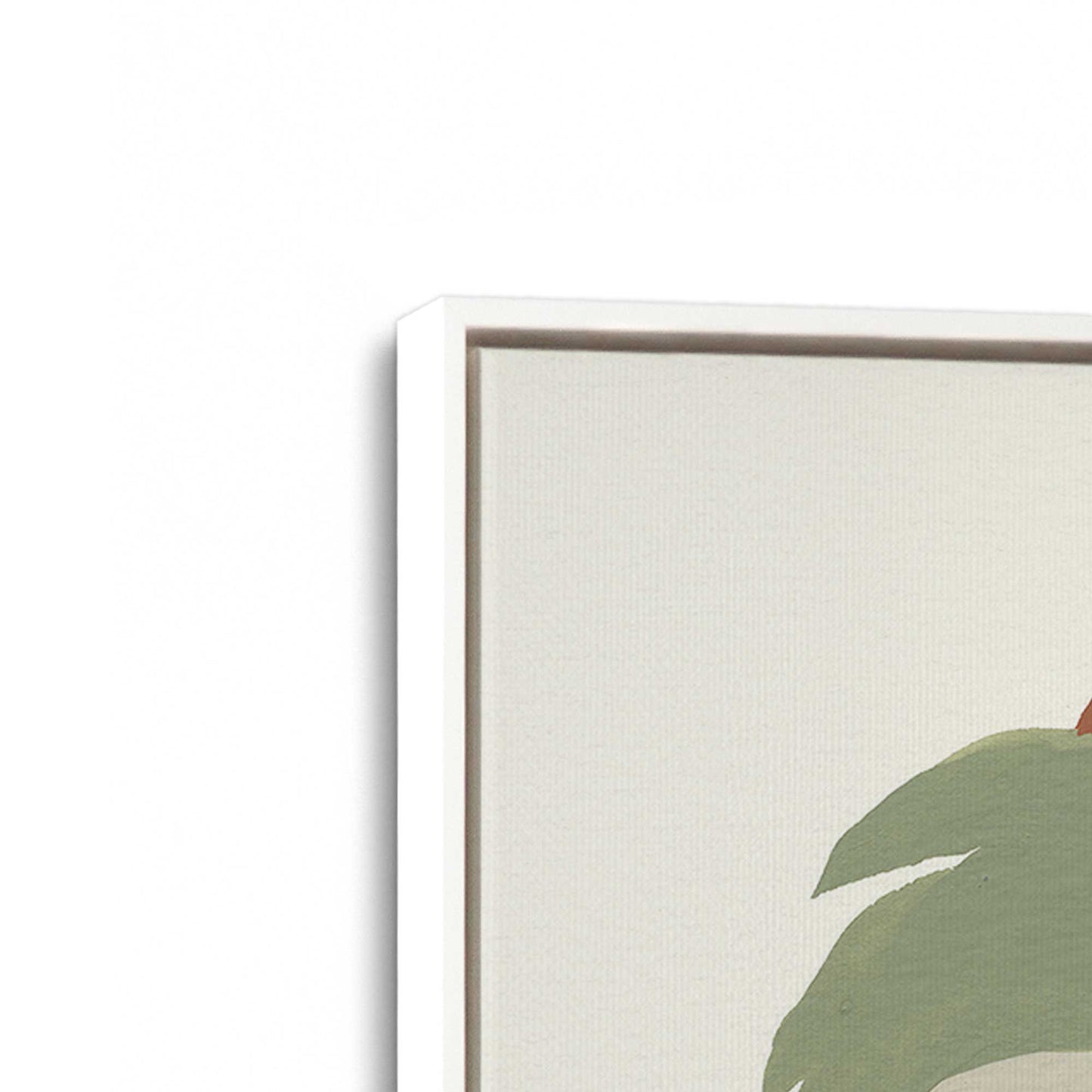[Color:Opaque White], Picture of art in a White frame at an angle