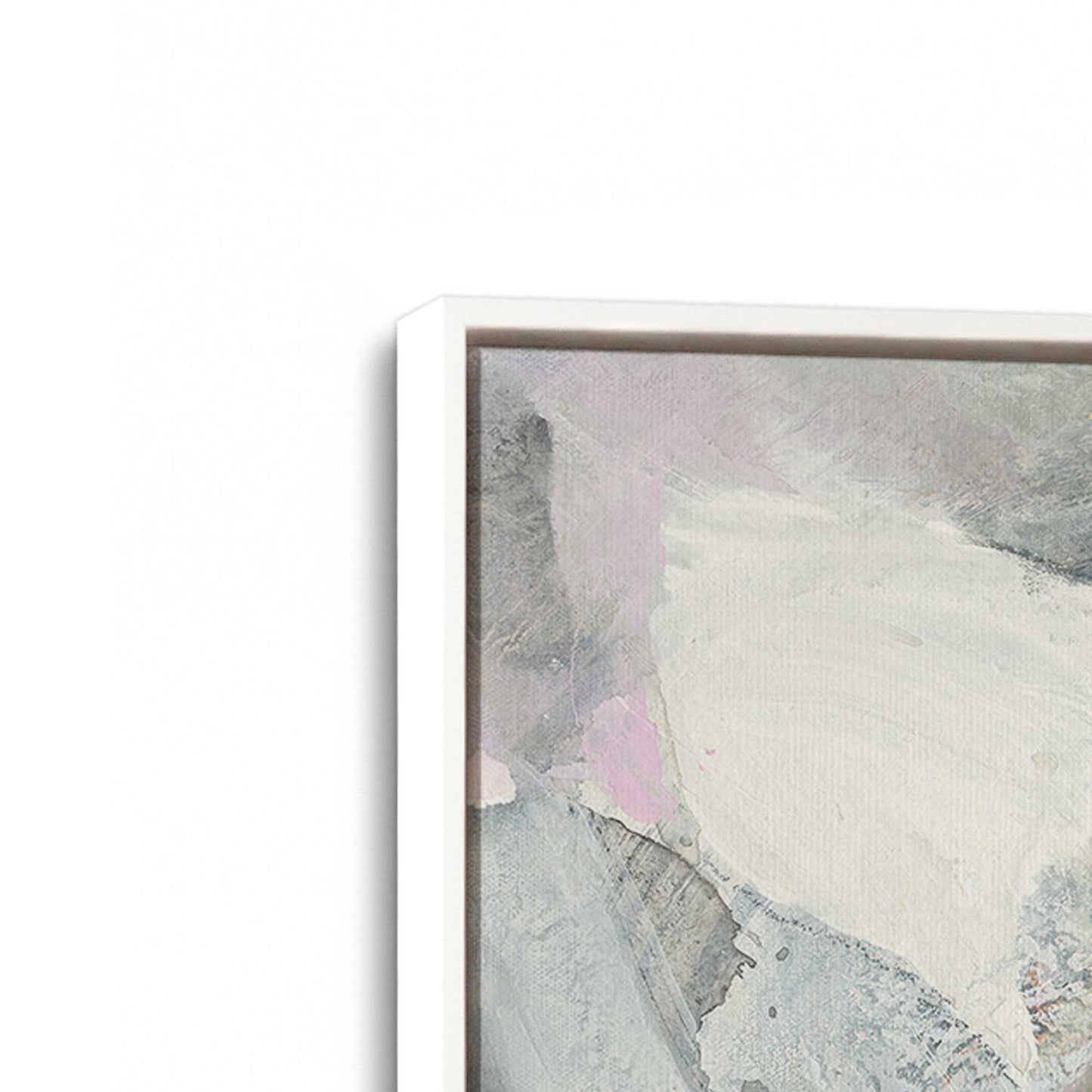 [Color:Opaque White], Picture of art in a White frame at an angle