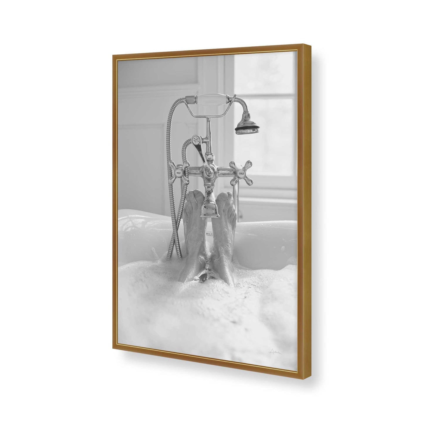 [Color:Polished Gold], Picture of art in a Polished Gold frame of the corner