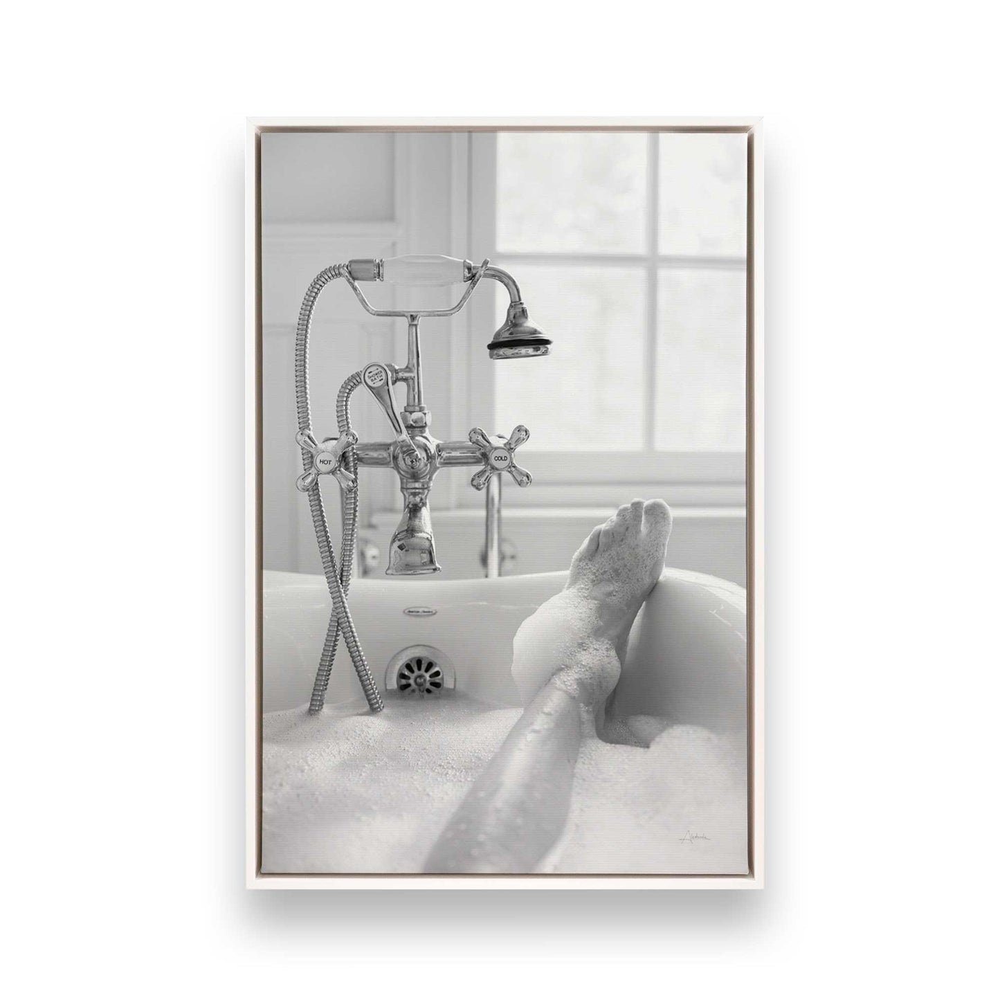 [Color:Opaque White], Picture of art in a White frame