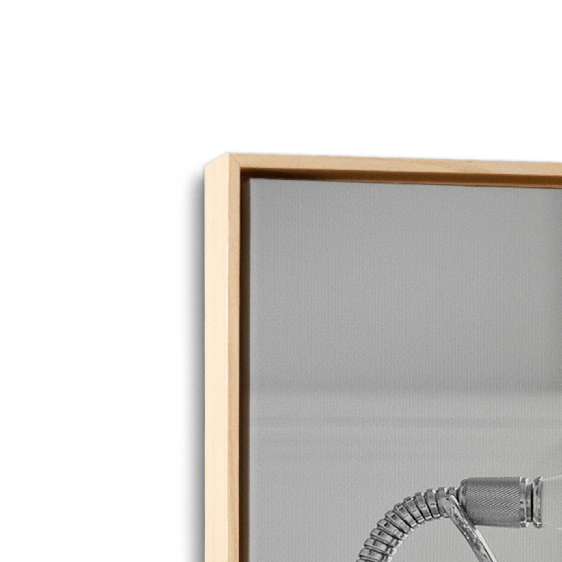 [Color:American Maple], Picture of art in a American Maple frame at an angle