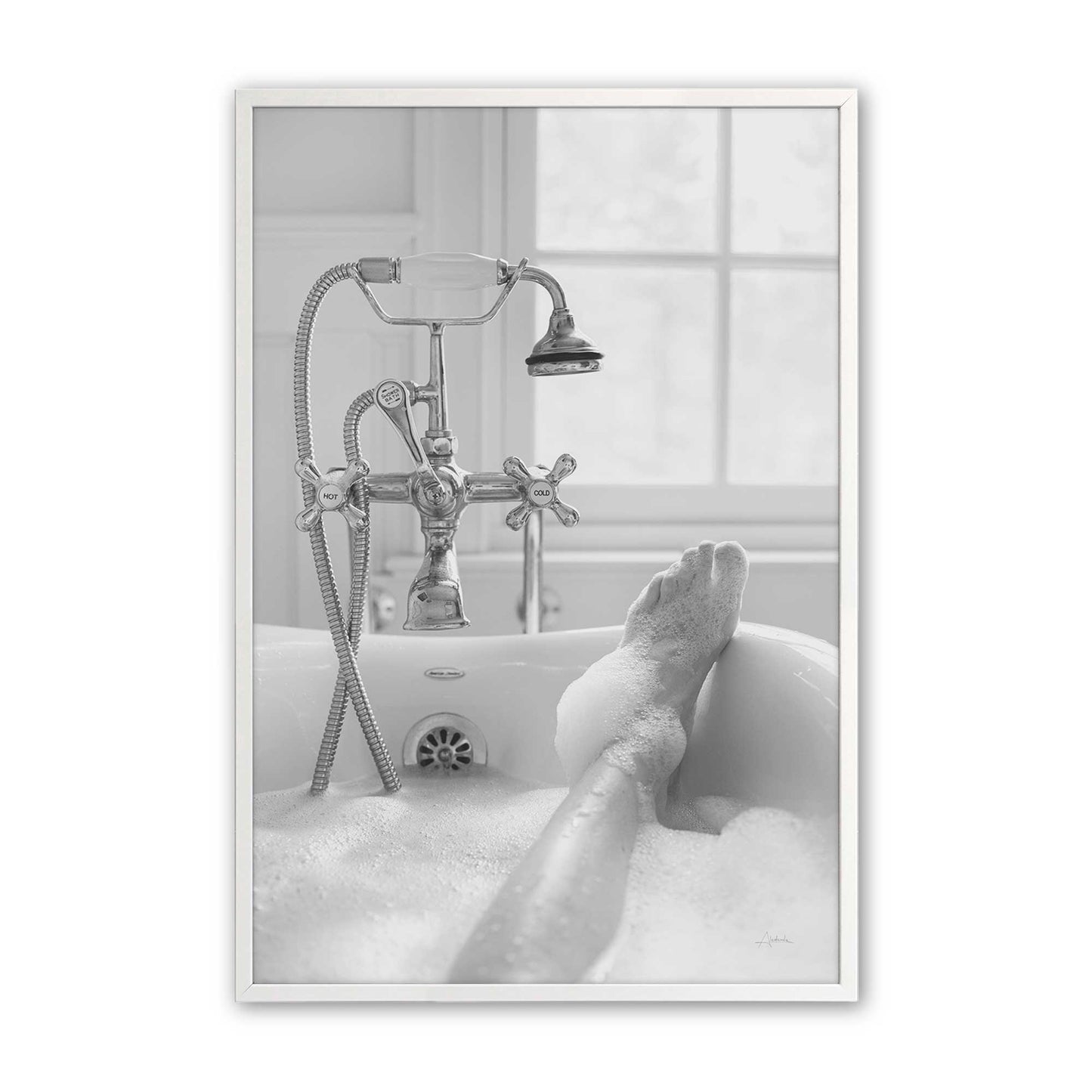 [Color:Opaque White], Picture of art in a Opaque White frame