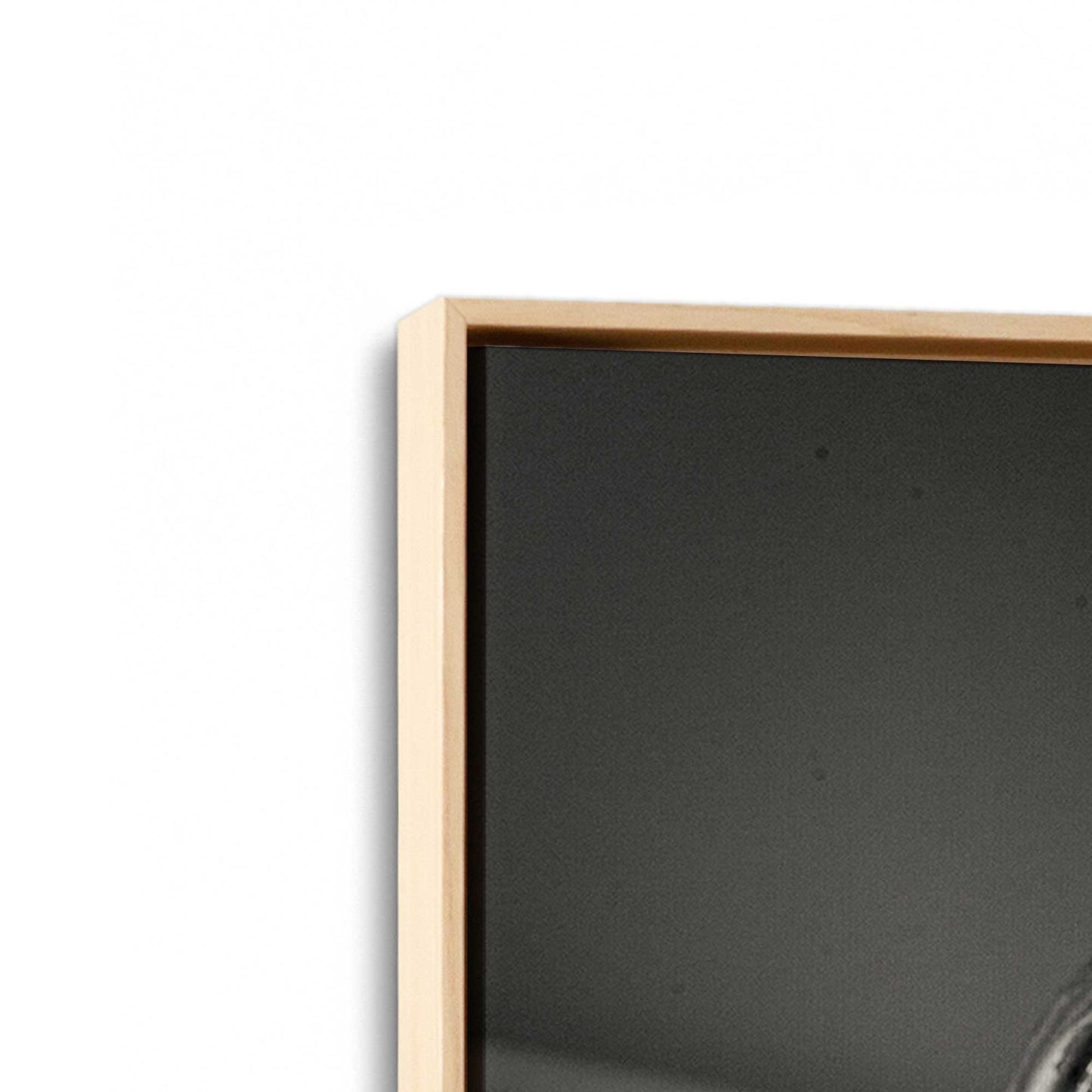 [Color:American Maple], Picture of art in a American Maple frame at an angle