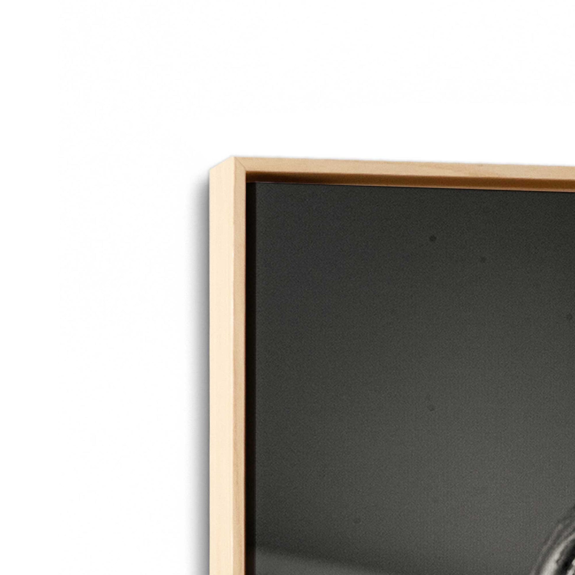 [Color:American Maple], Picture of art in a American Maple frame at an angle