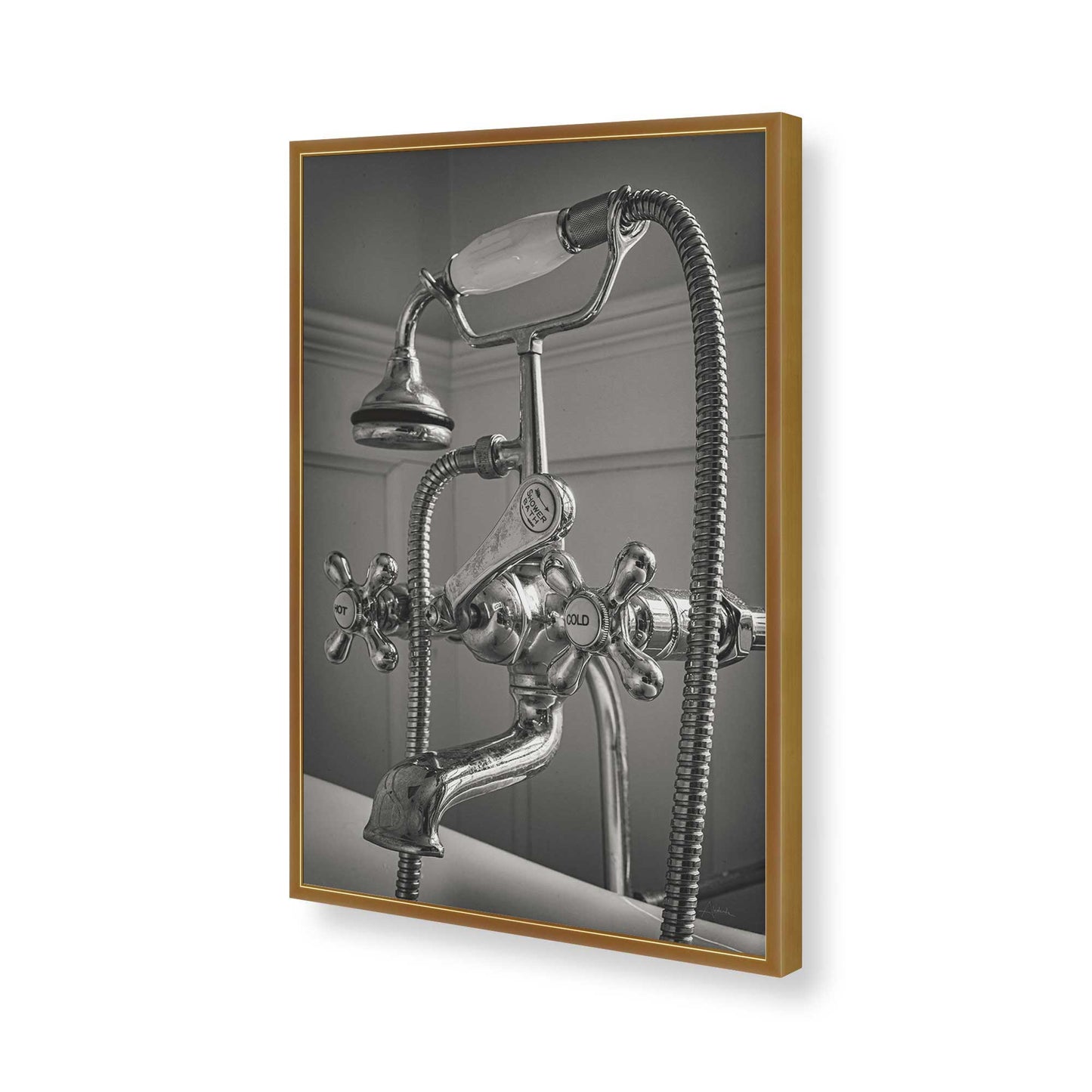 [Color:Polished Gold], Picture of art in a Polished Gold frame of the corner