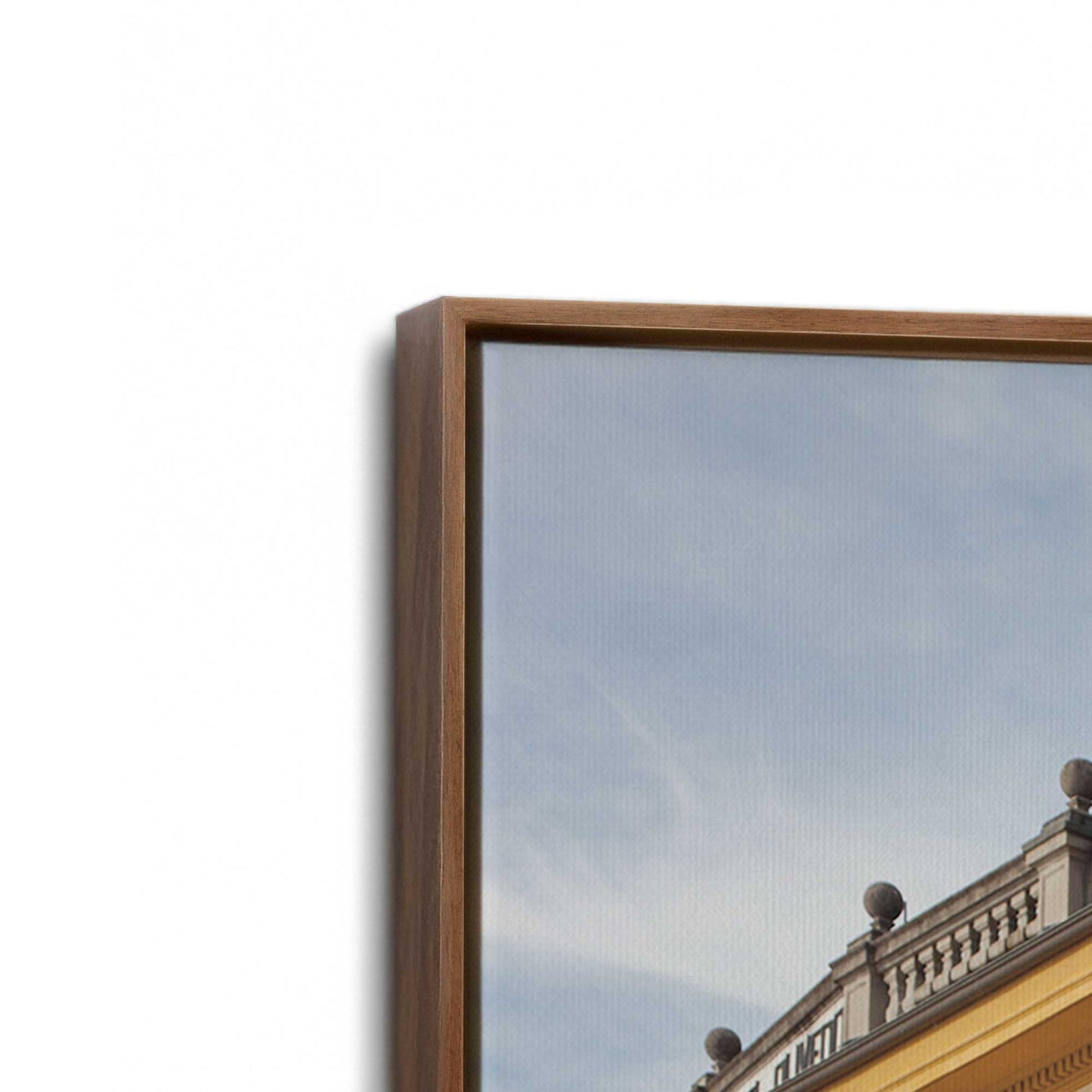 [Color:Walnut], Picture of art in a Walnut frame at an angle