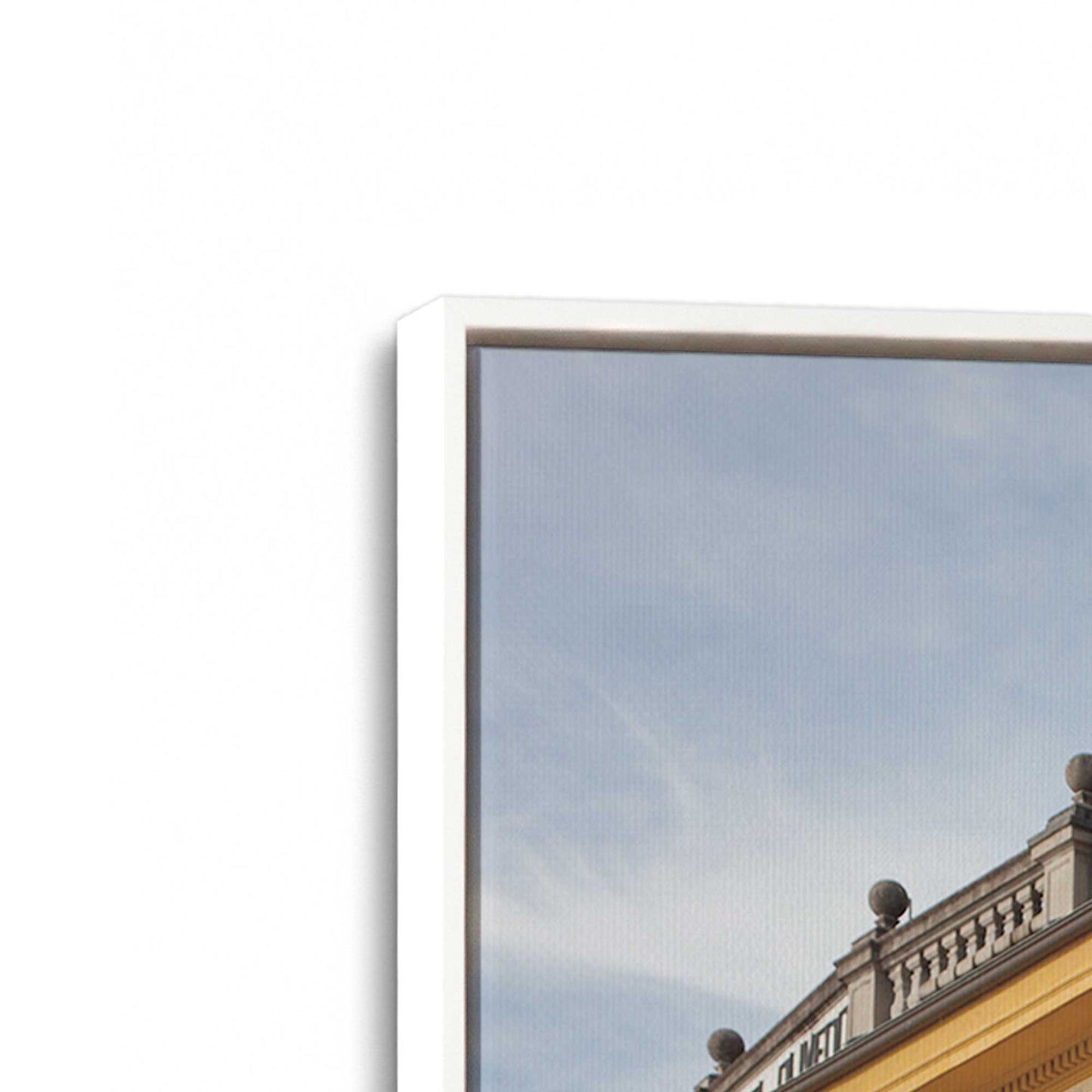 [Color:Opaque White], Picture of art in a White frame at an angle